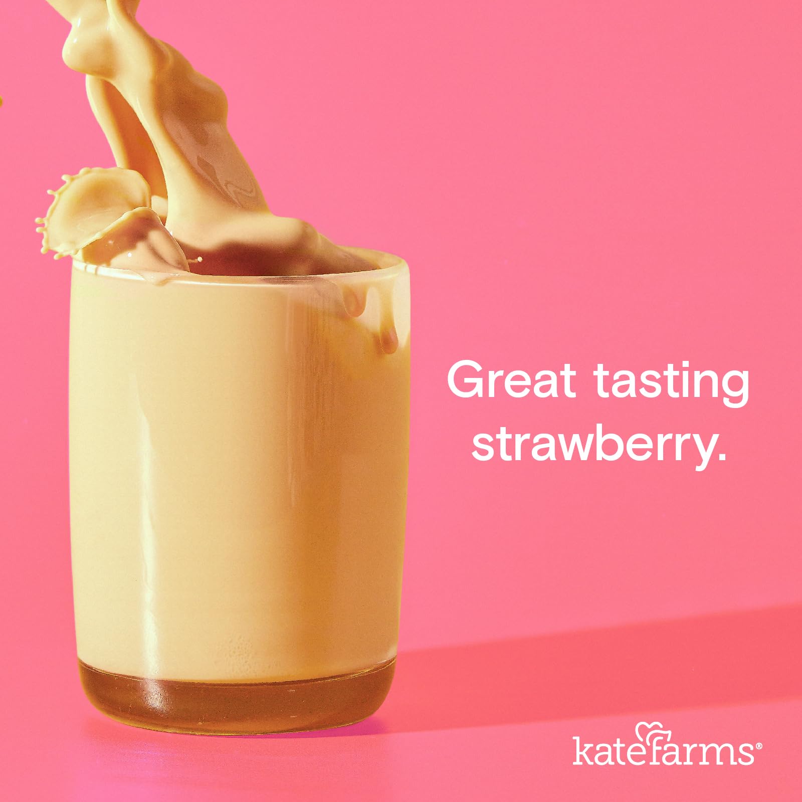 Kate Farms 11oz shake on-the-go packaging for easy transport.