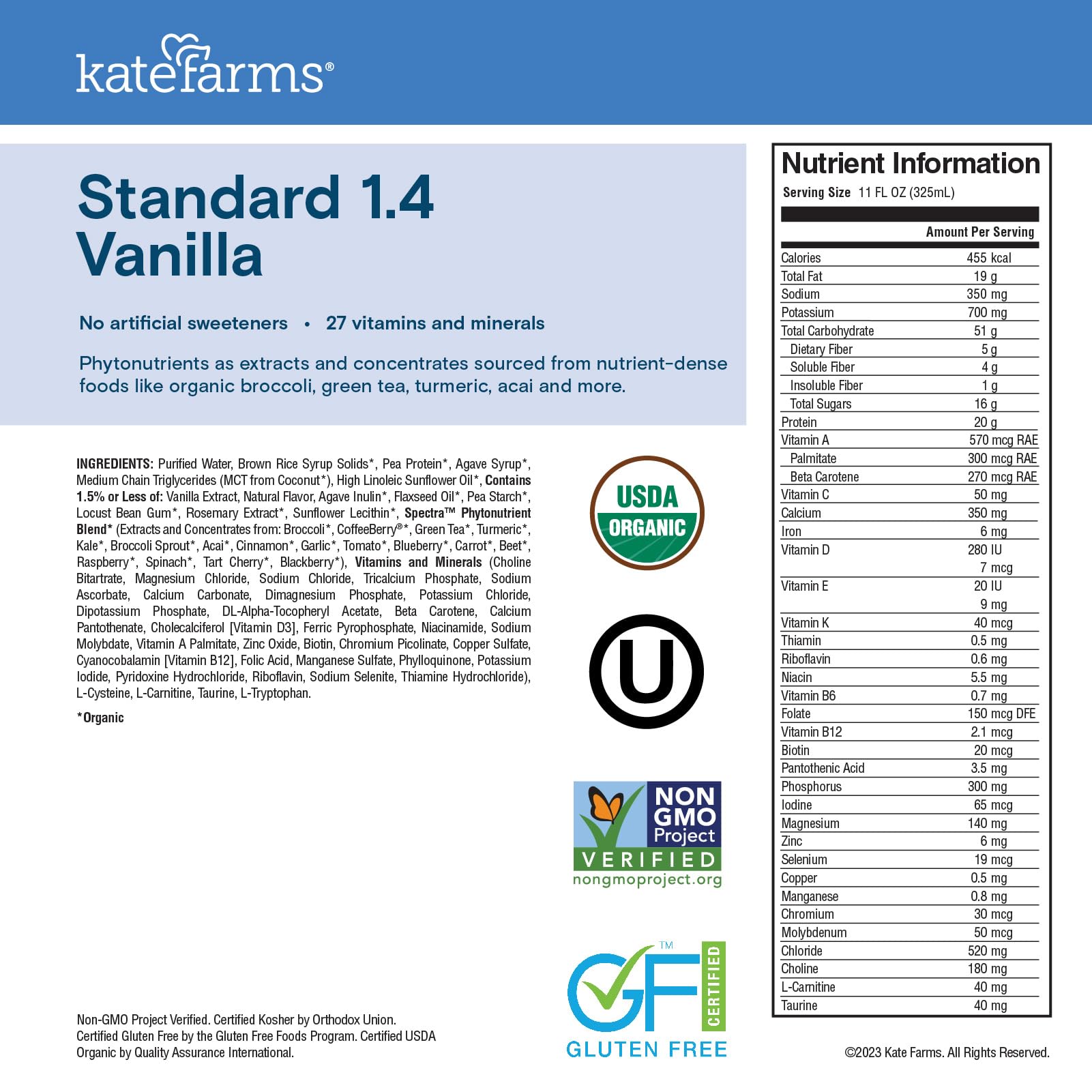 Kate Farms 1.4 Vanilla six-pack box for easy meal planning.