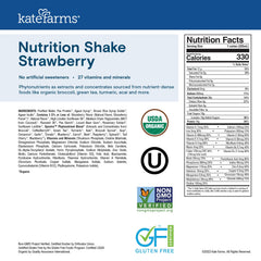 Kate Farms plant-based protein shake ingredients highlighted for clean nutrition.