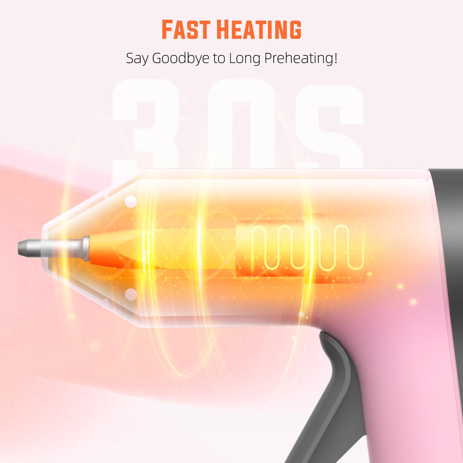 Katerk glue gun with auto shut-off for safe energy use