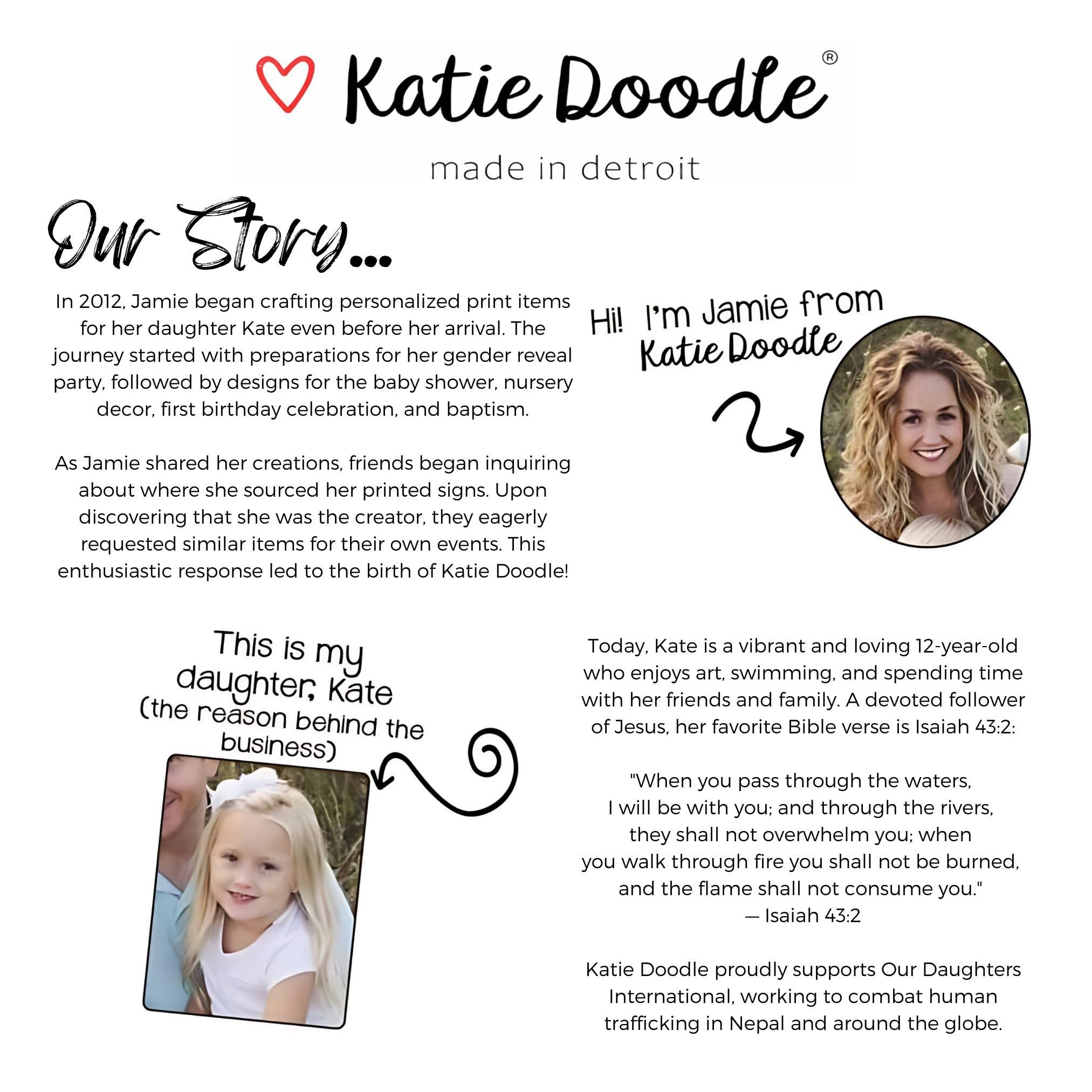 Katie Doodle 2026 sign as gift-ready decor delights grads and guests.