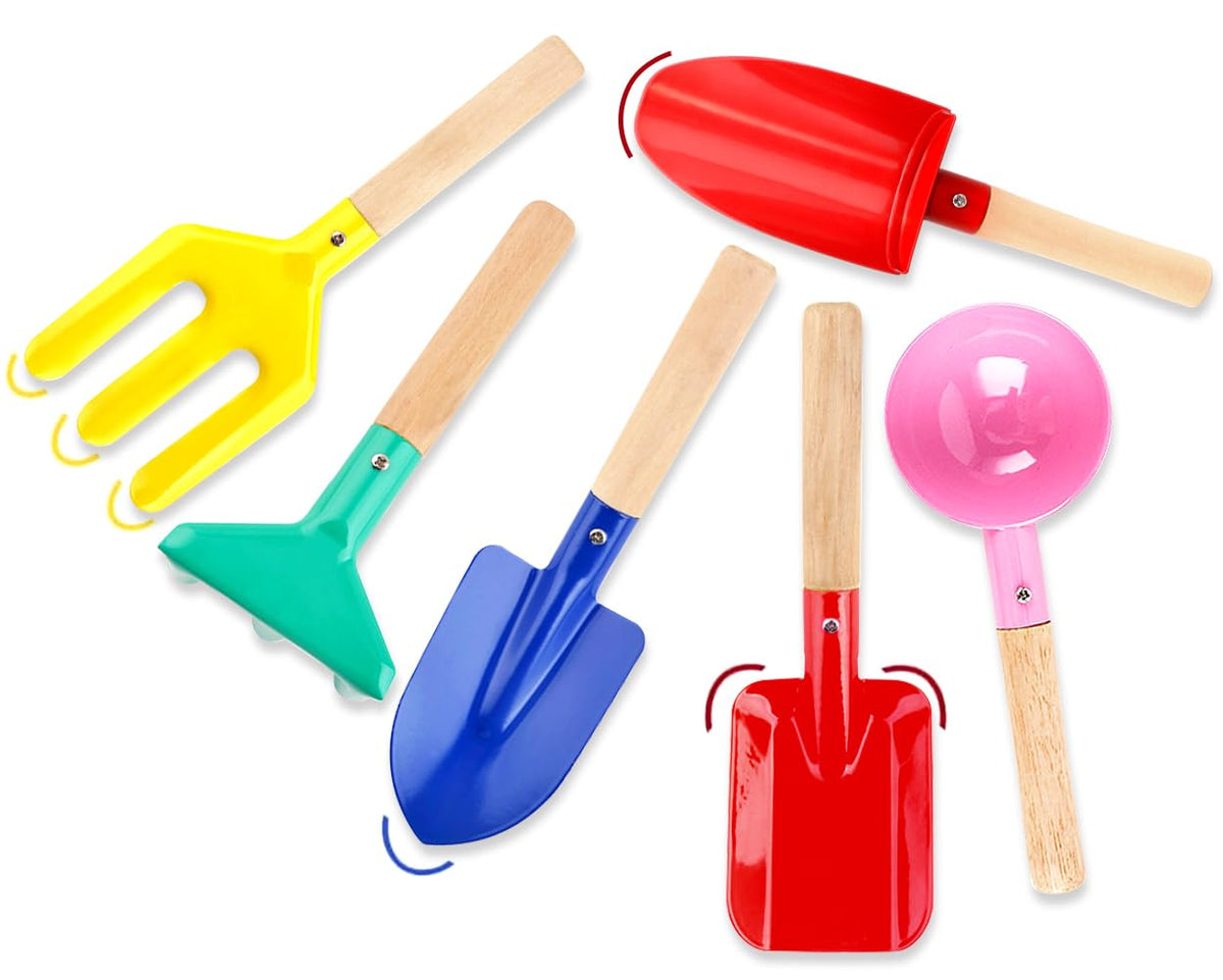 Katroiy kids gardening tools half cone for beach play and planting activities