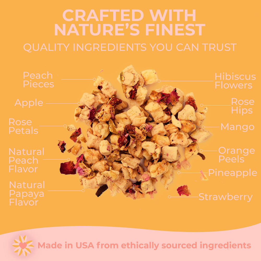 Katys Peach Bellini loose tea with mango pieces and citrus notes