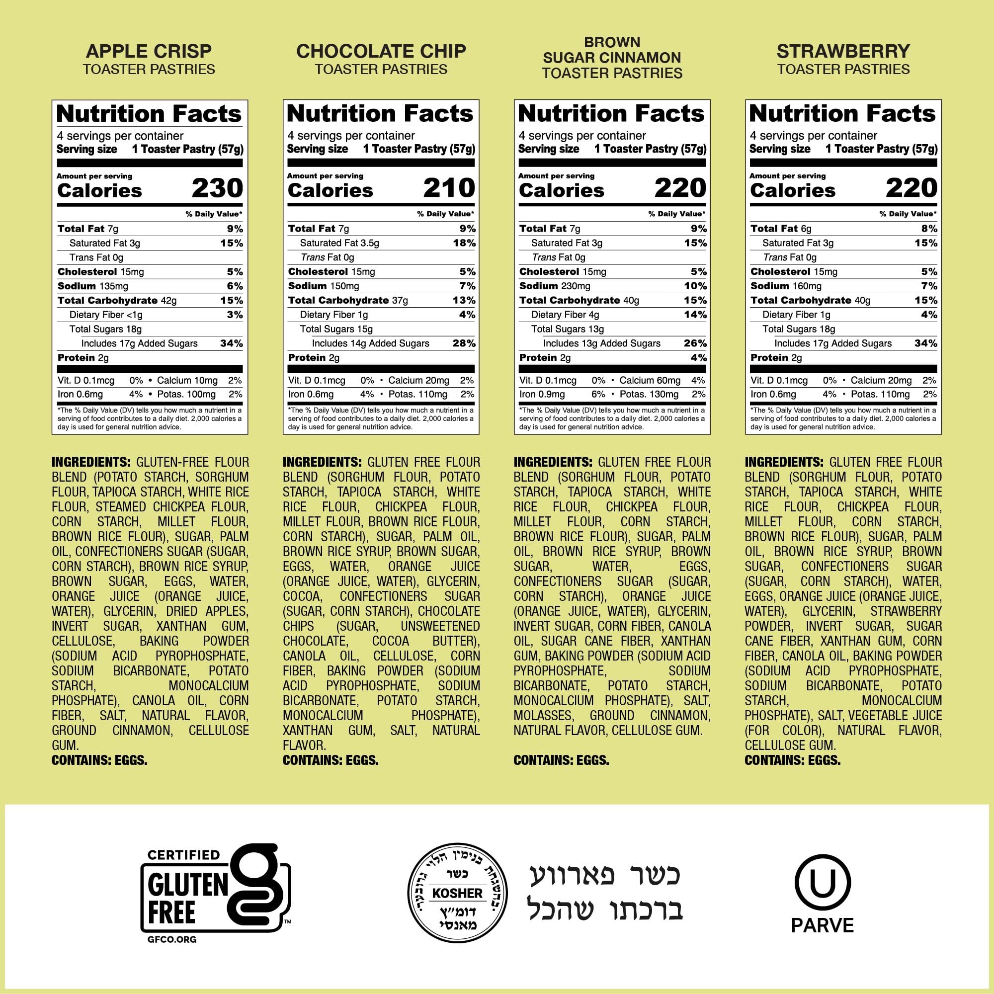Katz Gluten Free Toaster Pastries Cinnamon – warm, comforting flavor for lunch or snack.