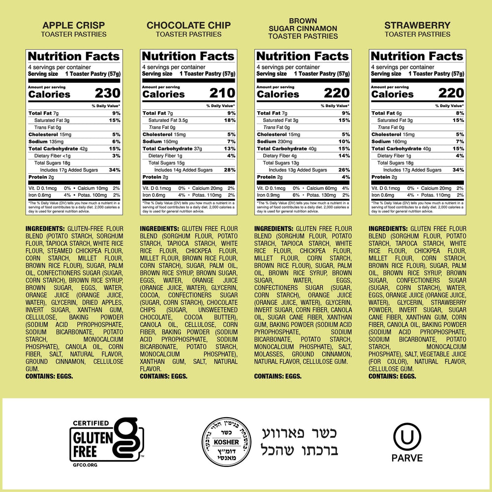 Katz Gluten Free Toaster Pastries Cinnamon – warm, comforting flavor for lunch or snack.