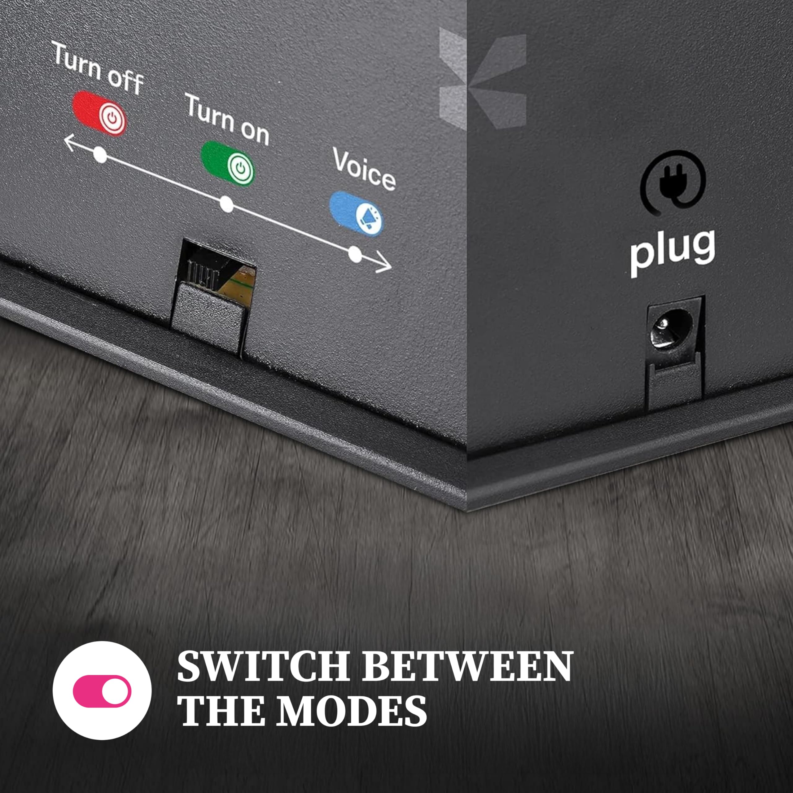 Katzco plasma ball lamp plug-in design with a 6-foot cord for easy setup.