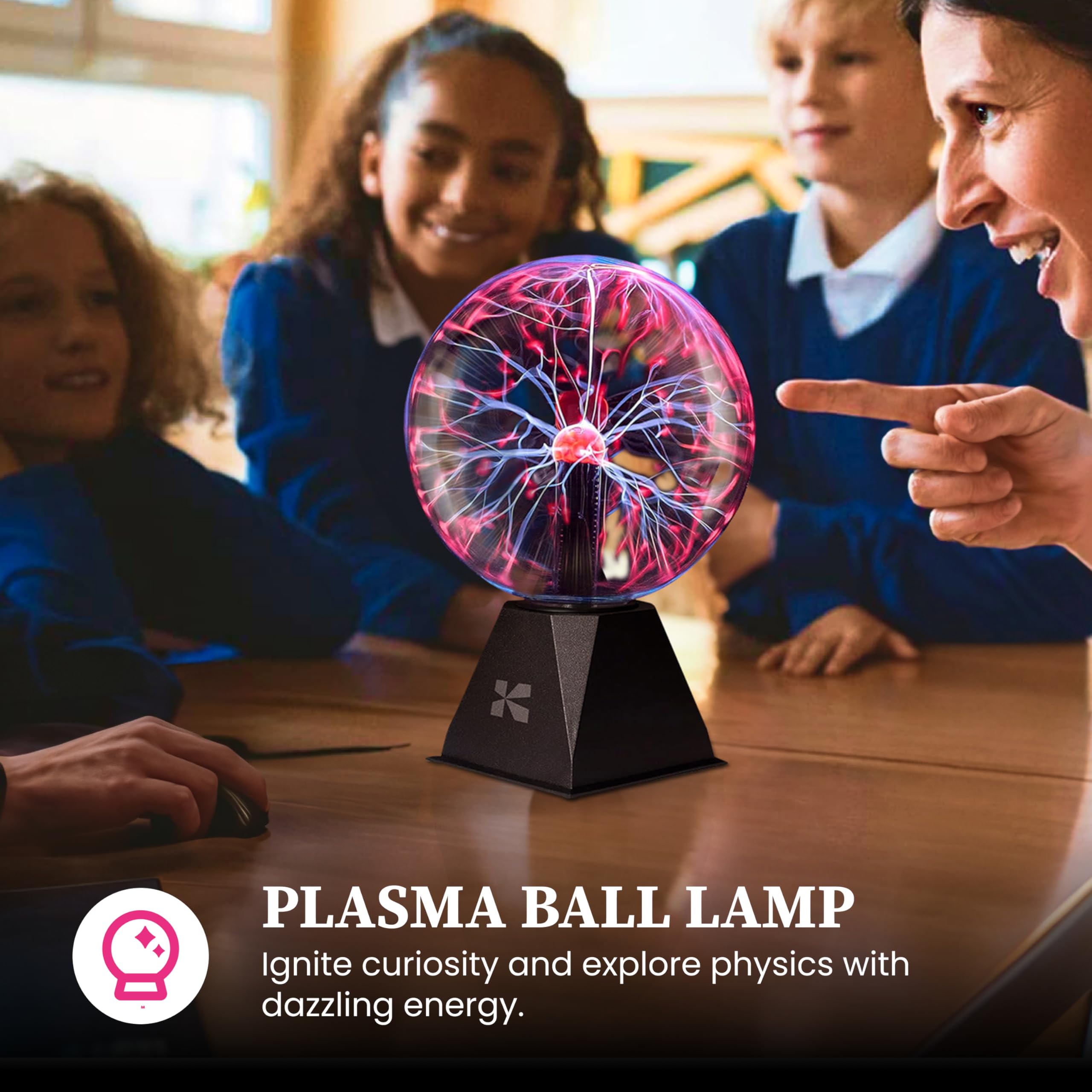 Katzco plasma ball lamp suits bedrooms, living rooms, classrooms as decorative accents.