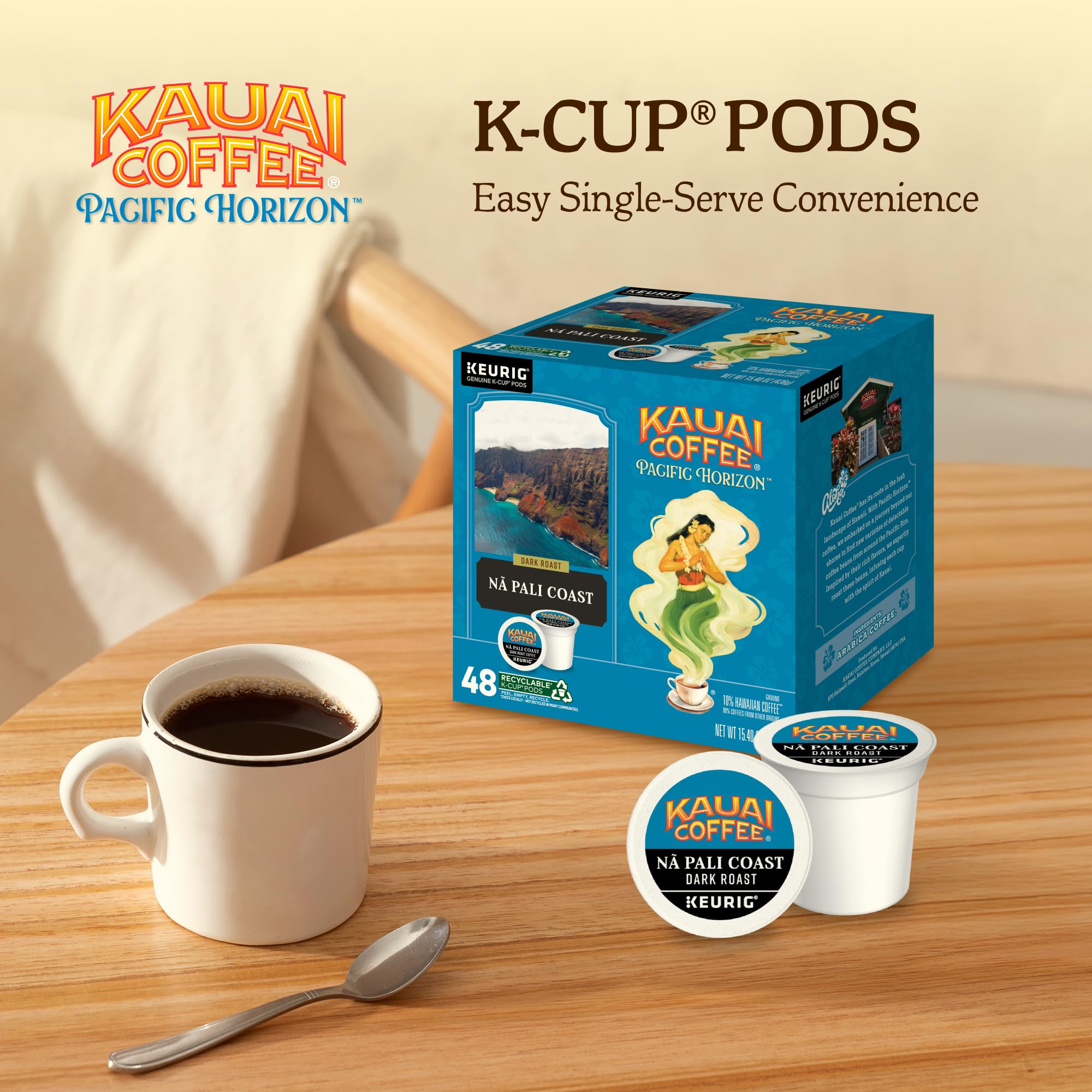 Eco-friendly recyclable pods from Kauai Coffee support sustainable routines