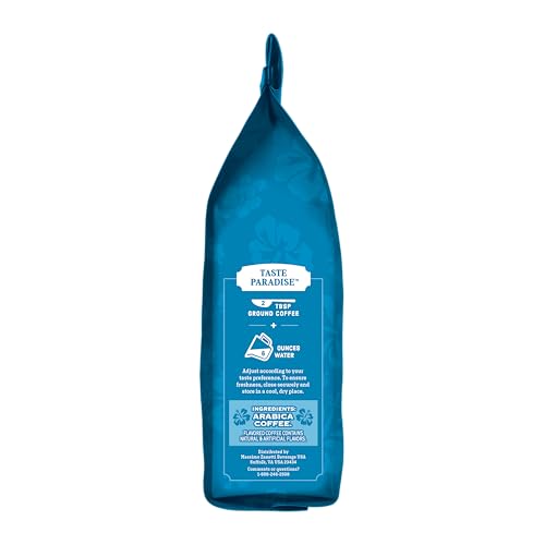 Kauai Coffee Ground Coffee 24oz pack highlights freshness and value.
