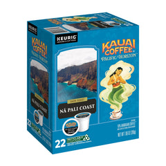 Kauai Coffee Na Pali Coast K-Cup front view showing convenient single-serve use