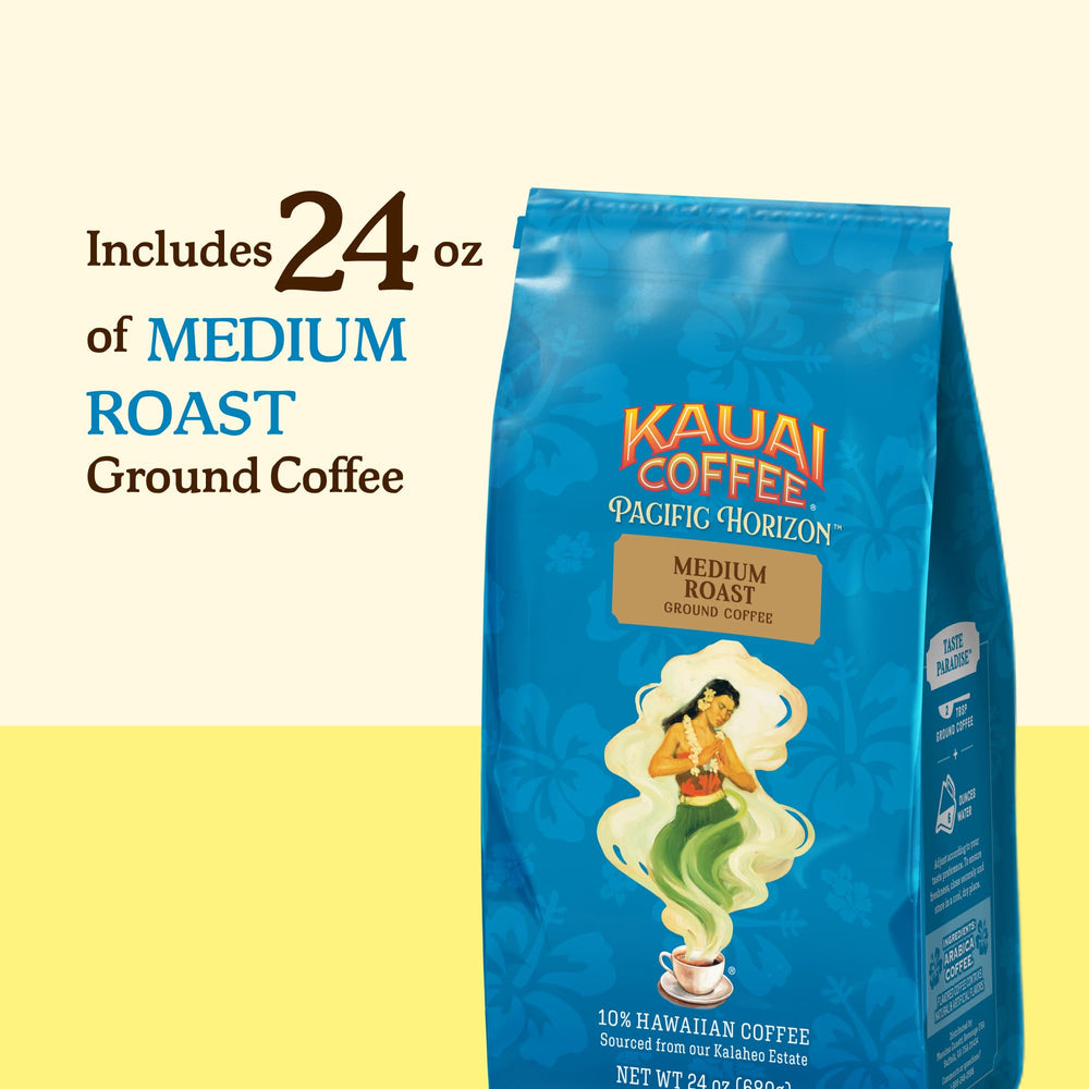 Kauai Coffee Pacific breeze and mountain rains nurture premium beans.