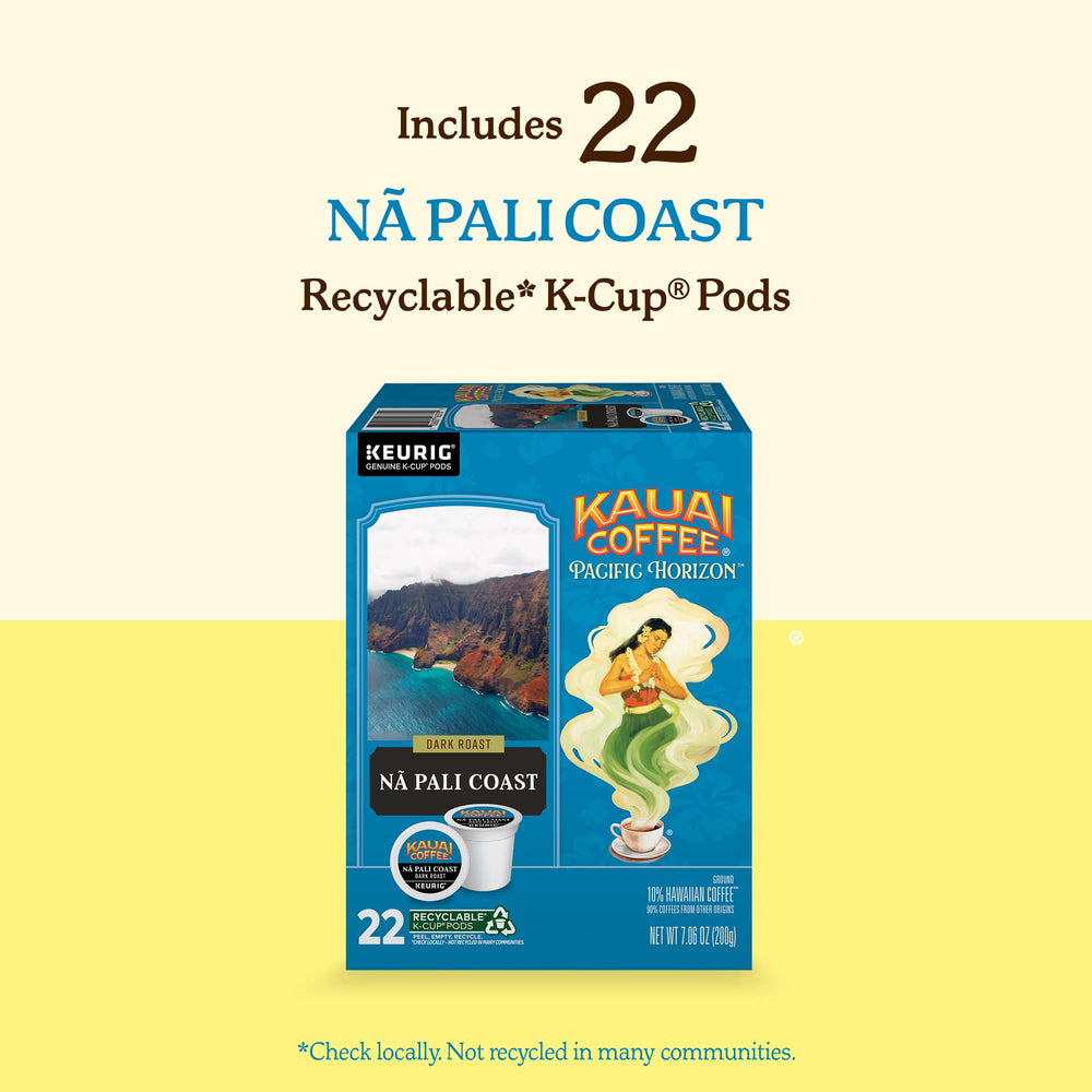 Kauai Coffee packaging and pods as an eco-conscious choice