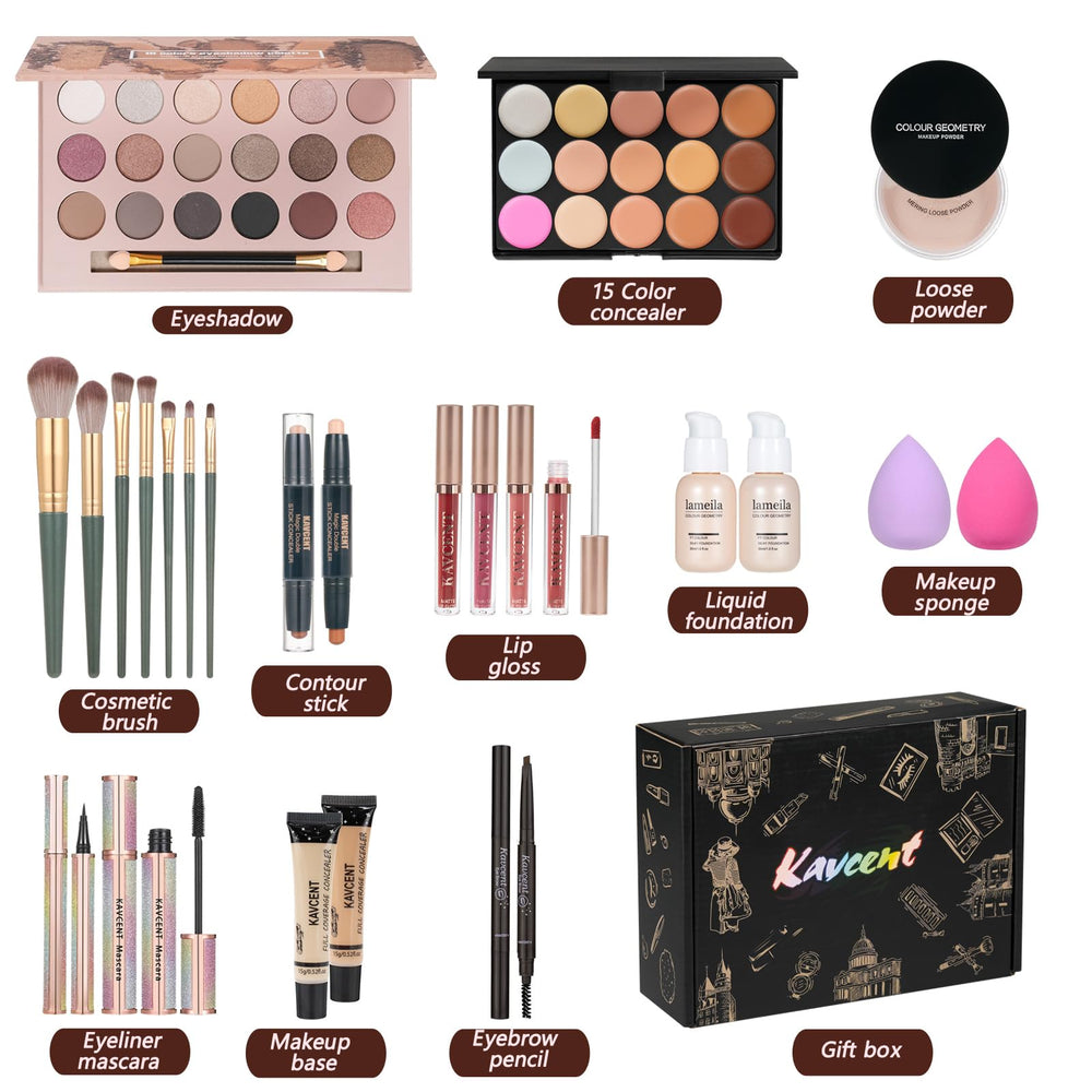 KAVCENT makeup kit foundation concealer set for flawless base