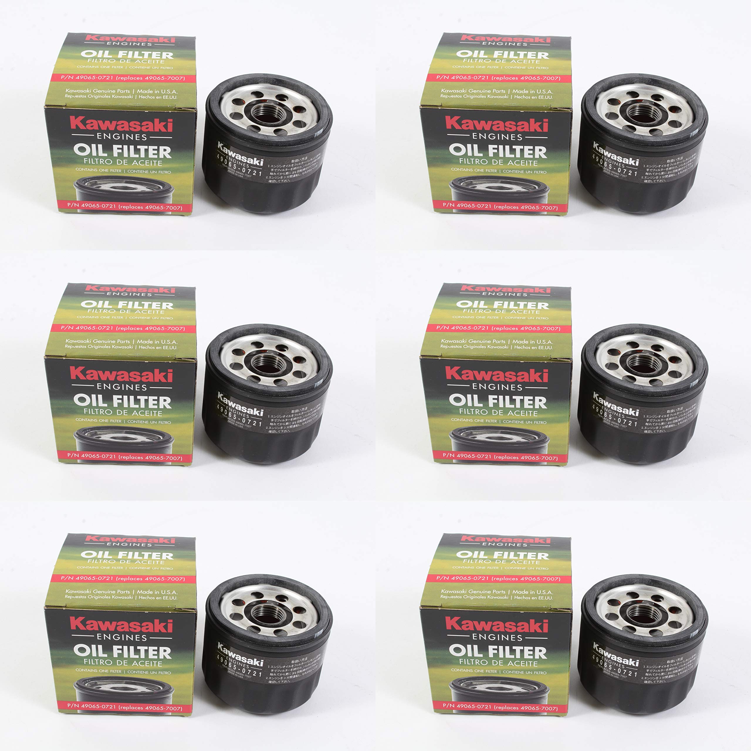 Kawasaki OEM 49065-0721 filter packaging shows authentic part and compatibility