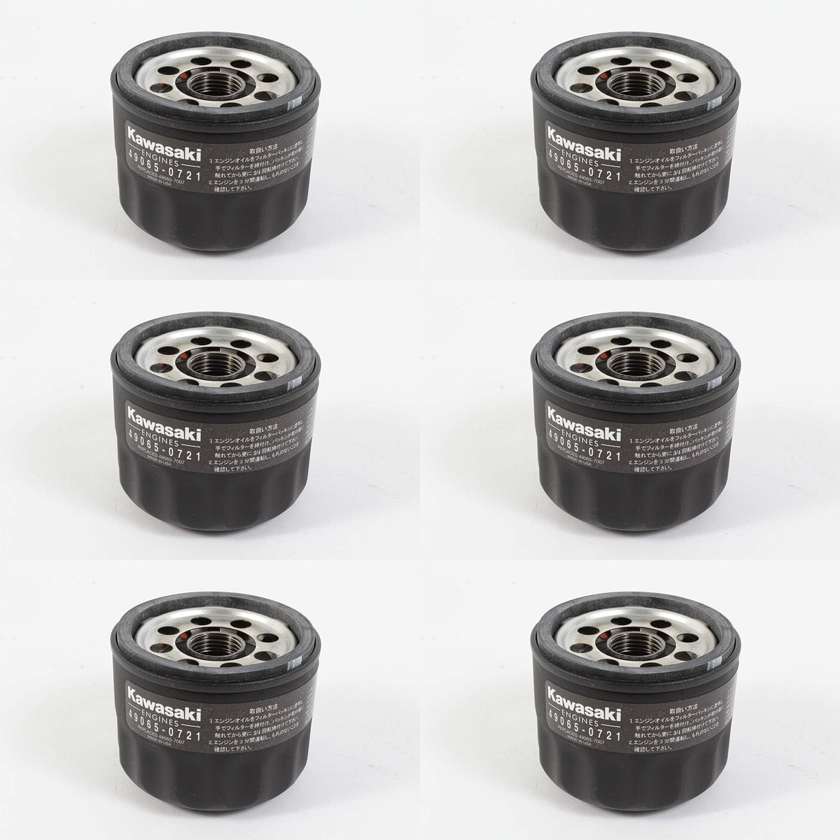Kawasaki 49065-0721 oil filter six-pack for engine protection and easy maintenance