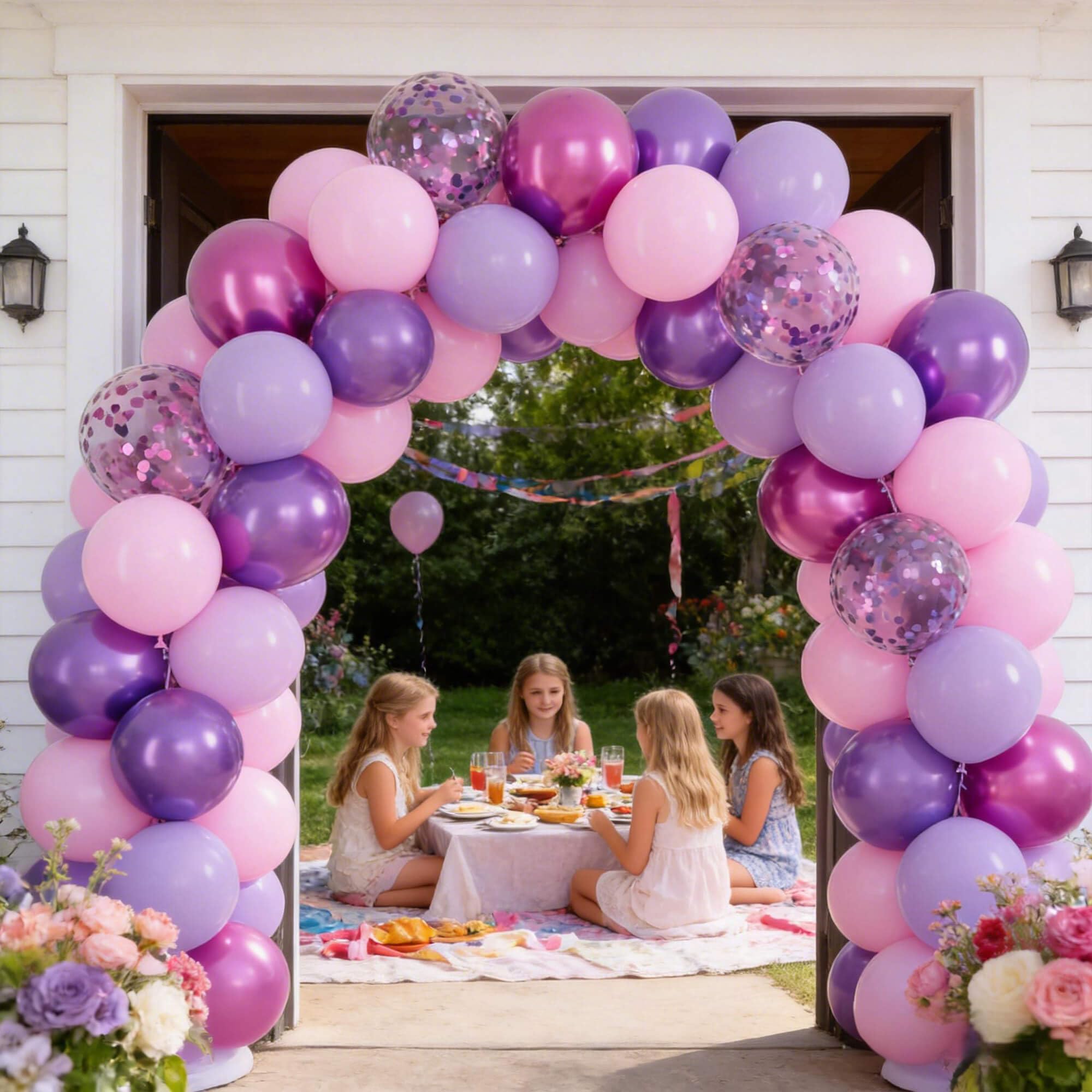 KAWKALSH included purple ribbon rolls for quick decor.