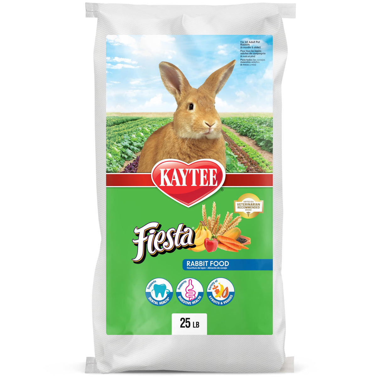 Kaytee Fiesta rabbit food variety shapes textures for meal-time enrichment