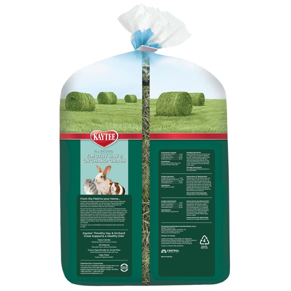 Texture douce et fibreuse du foin Kaytee Timothy