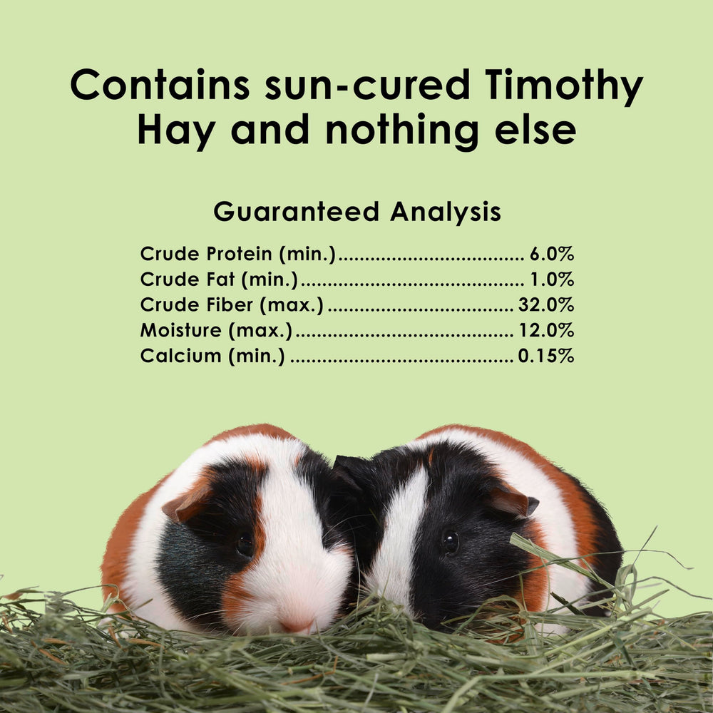Kaytee Timothy Hay packaged in a convenient 2-pound bag.