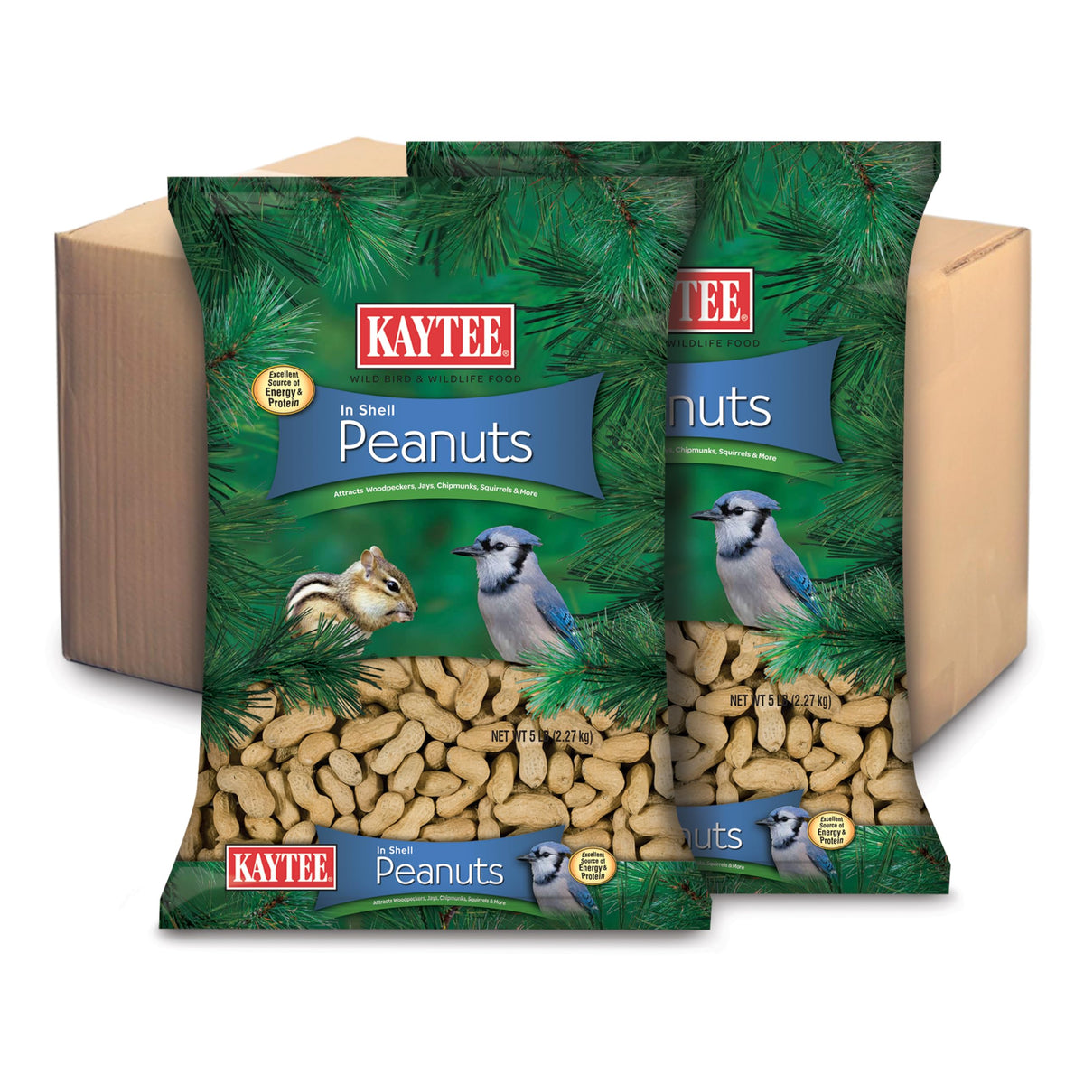 Kaytee whole peanuts in shell closeup for backyard birds and natural foraging.