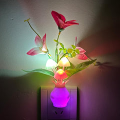 Kazgroth plug-in night light with auto sensor illuminating a hallway
