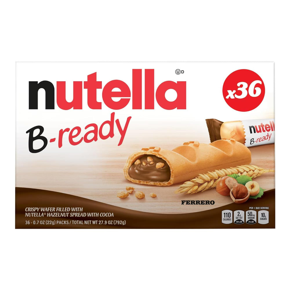 KD Chocolates Nutela B-Ready on a plate, ideal for sharing.