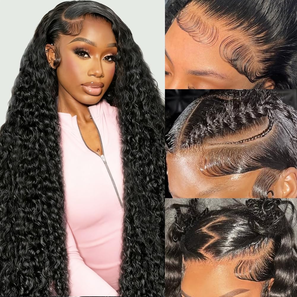 Kdmidun 13x6 deep wave lace front wig with natural hairline for seamless daily look