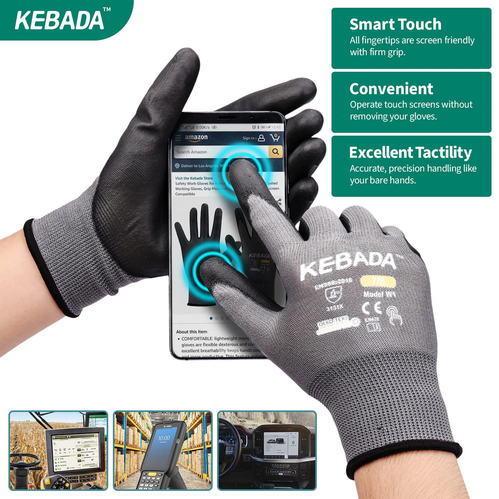 Kebada W1 palm protection reduces abrasion while handling tools and materials.