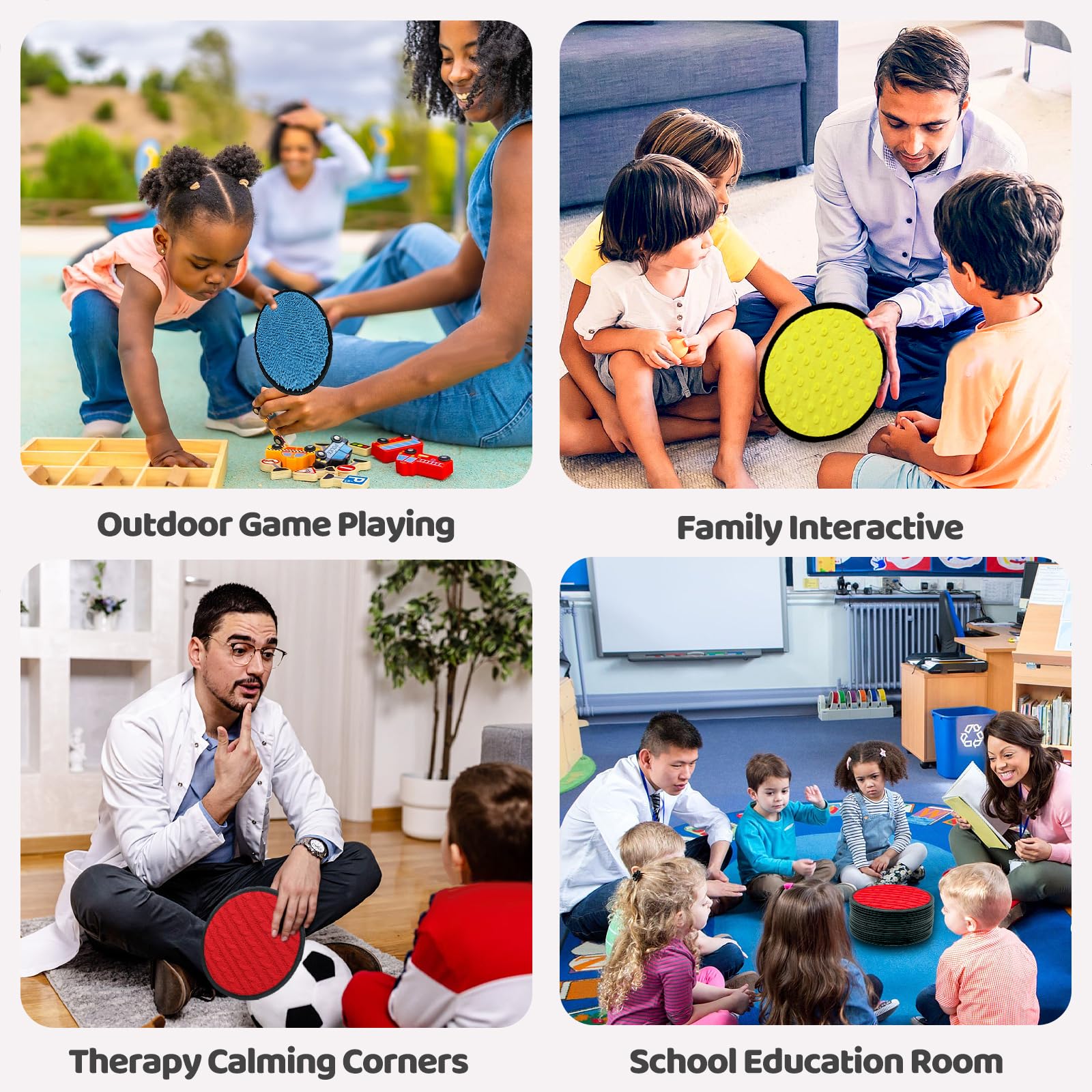 Keculf mats with mixed colors and textures support coordinated movement