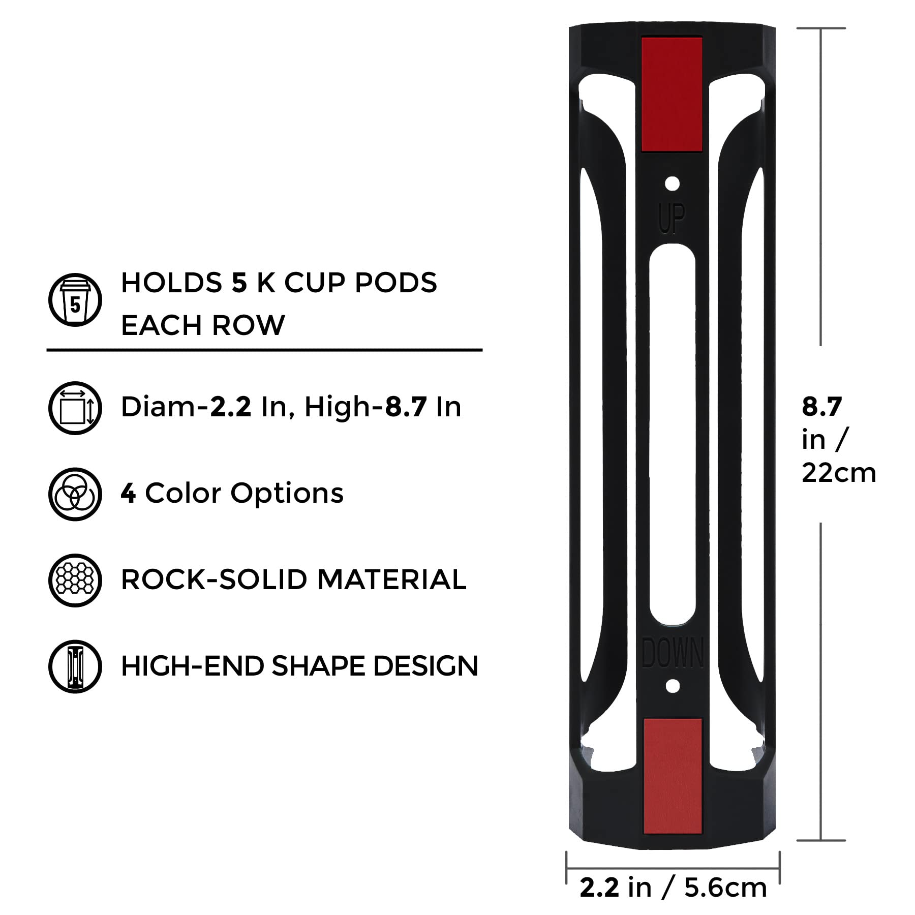 kedofa K Cup Holder with 3M pads attaches securely without countertop clutter.