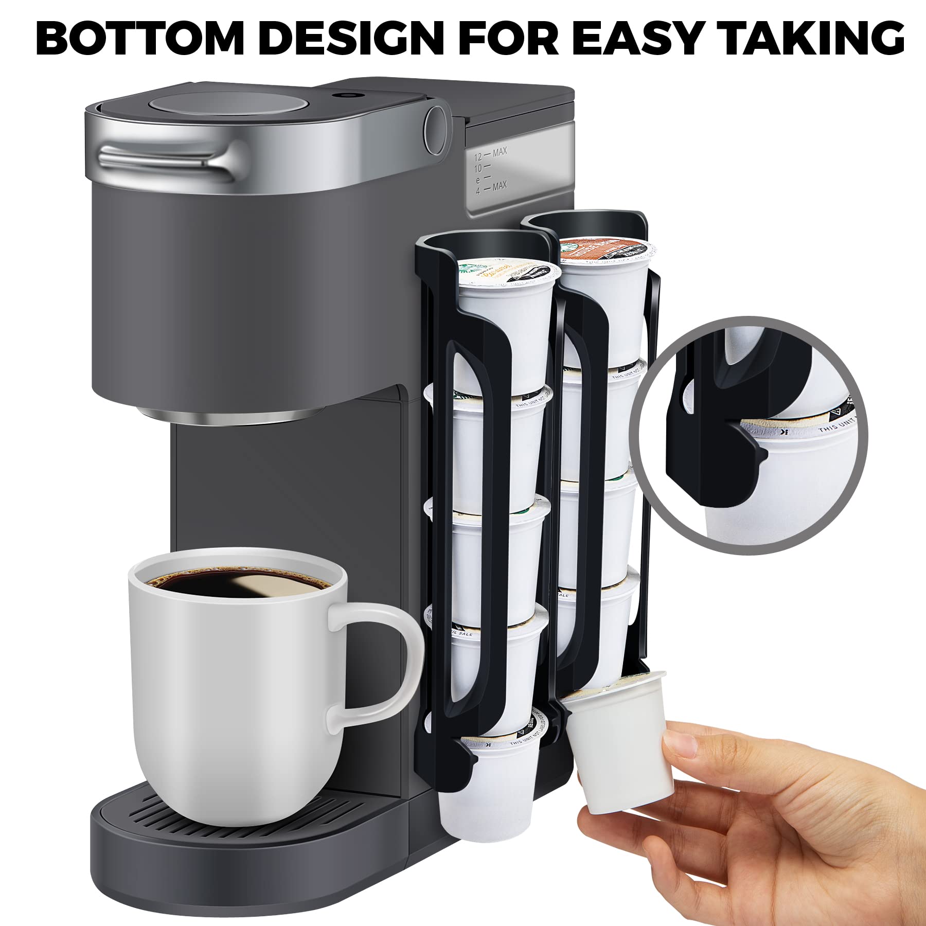 kedofa K Cup Holder wall-mount keeps flavors visible and handy beside your machine.