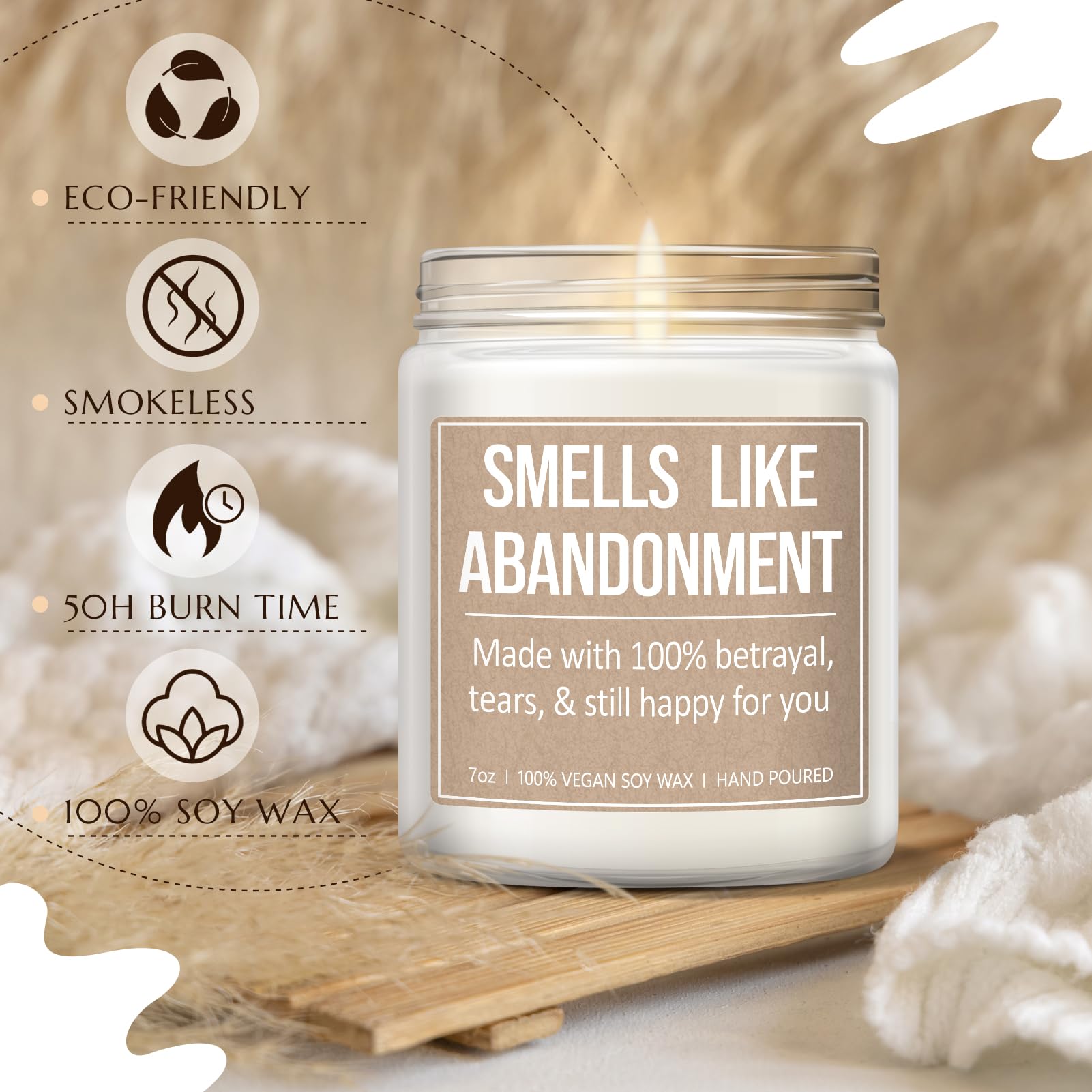Kedofa candle in reusable glass jar after burn, a sustainable gift.