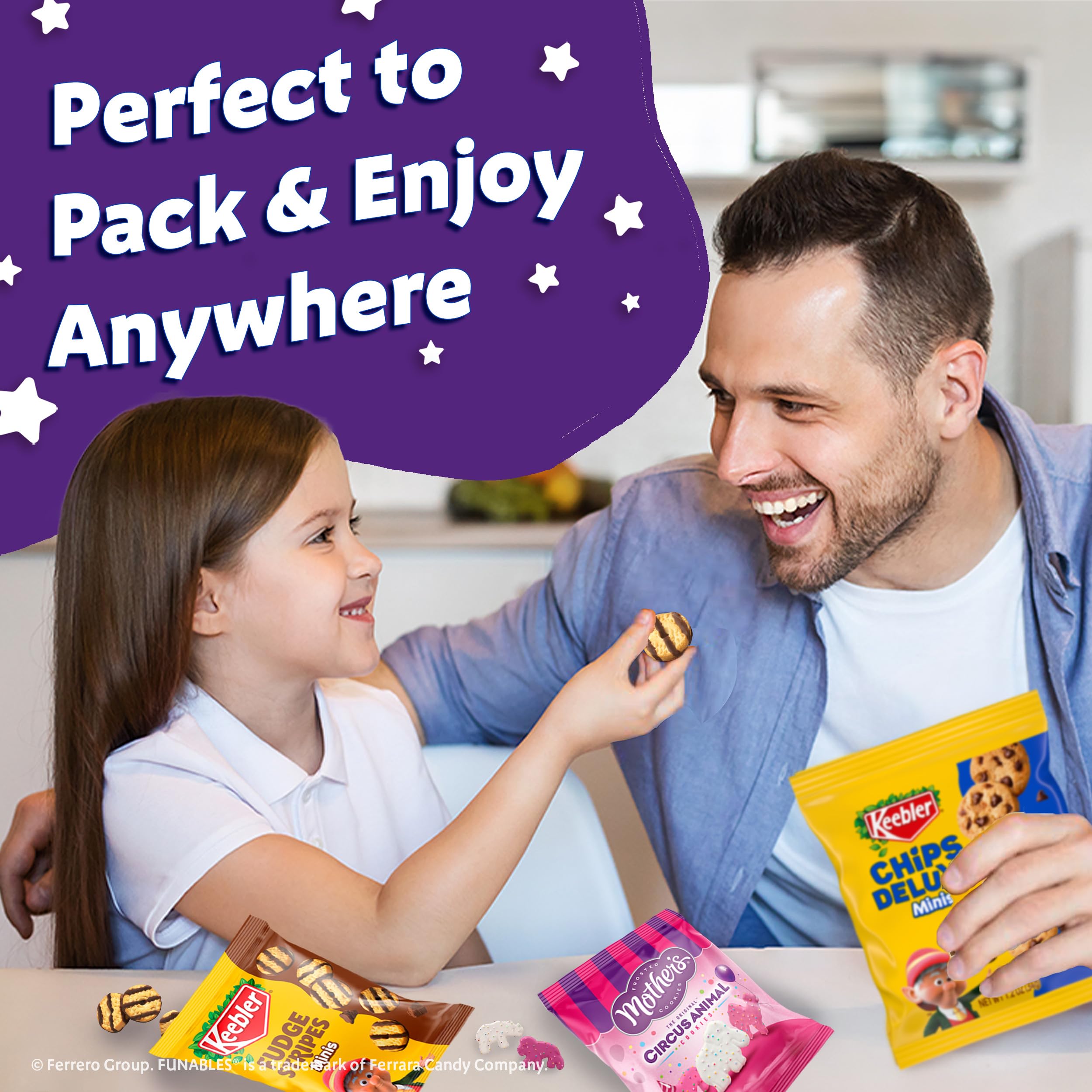 Keebler delightful cookie variety promoting everyday indulgence.