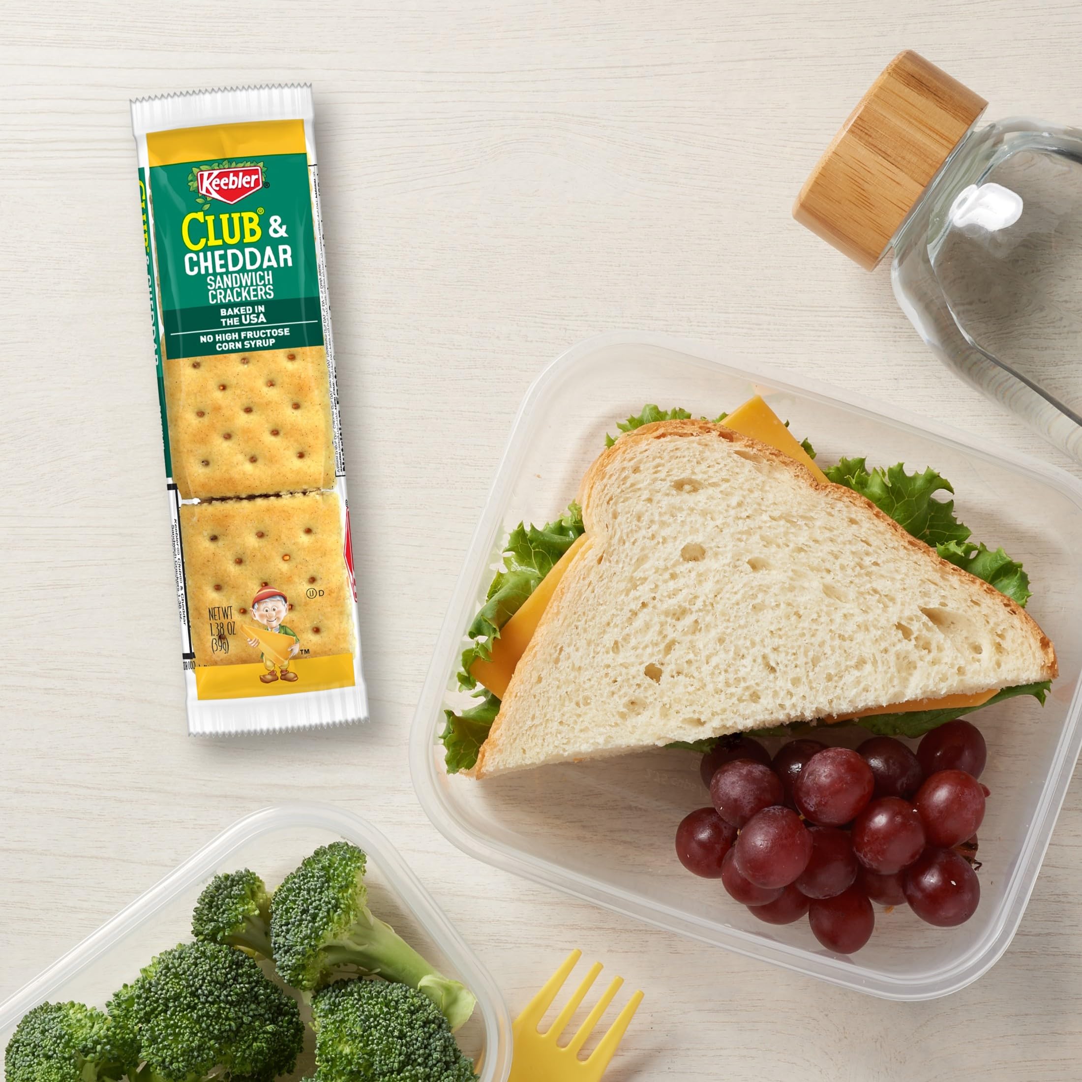 Keebler Sandwich Crackers on-the-go snack in a tote bag for quick bites