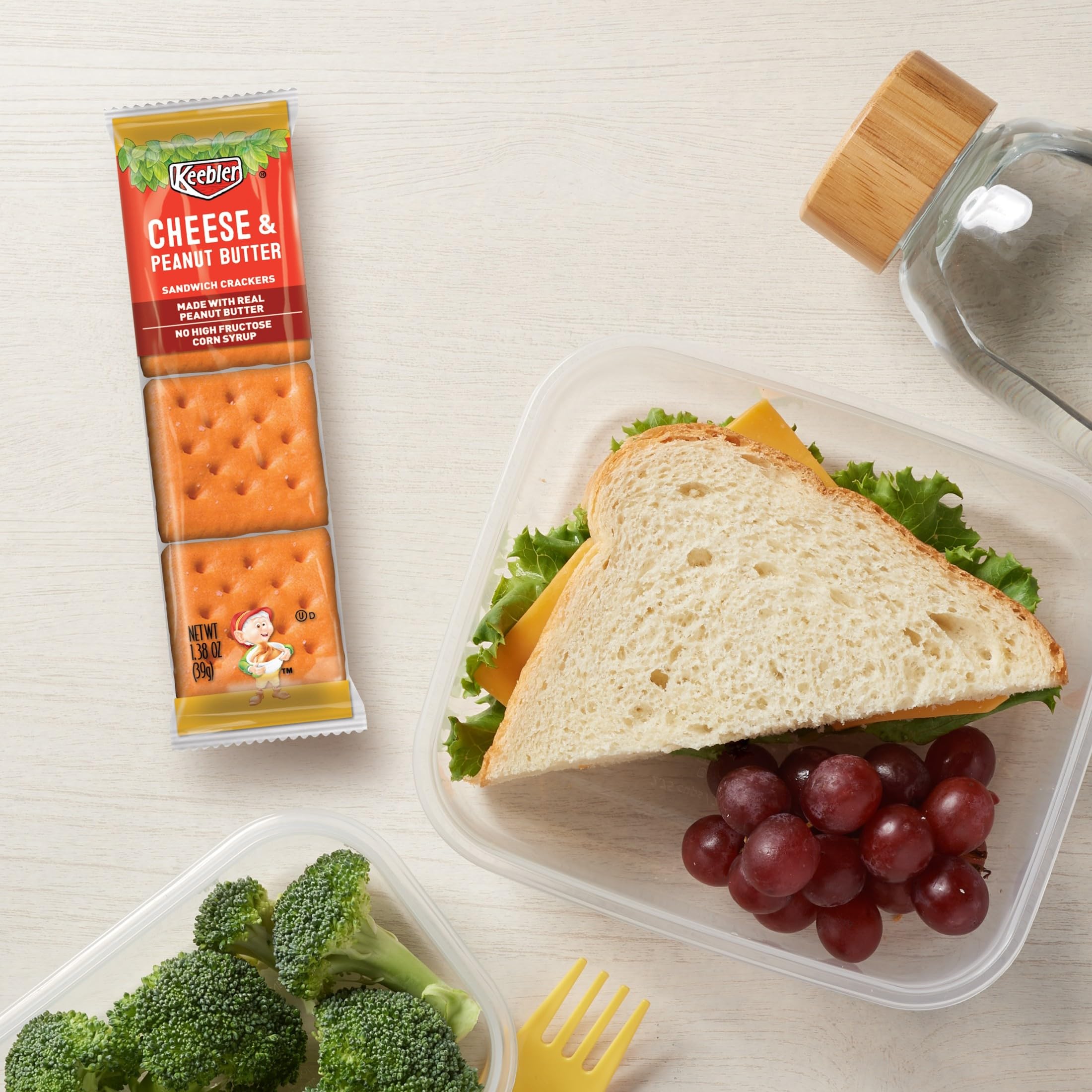 Keebler Sandwich Crackers packaged for freshness during travel and school days