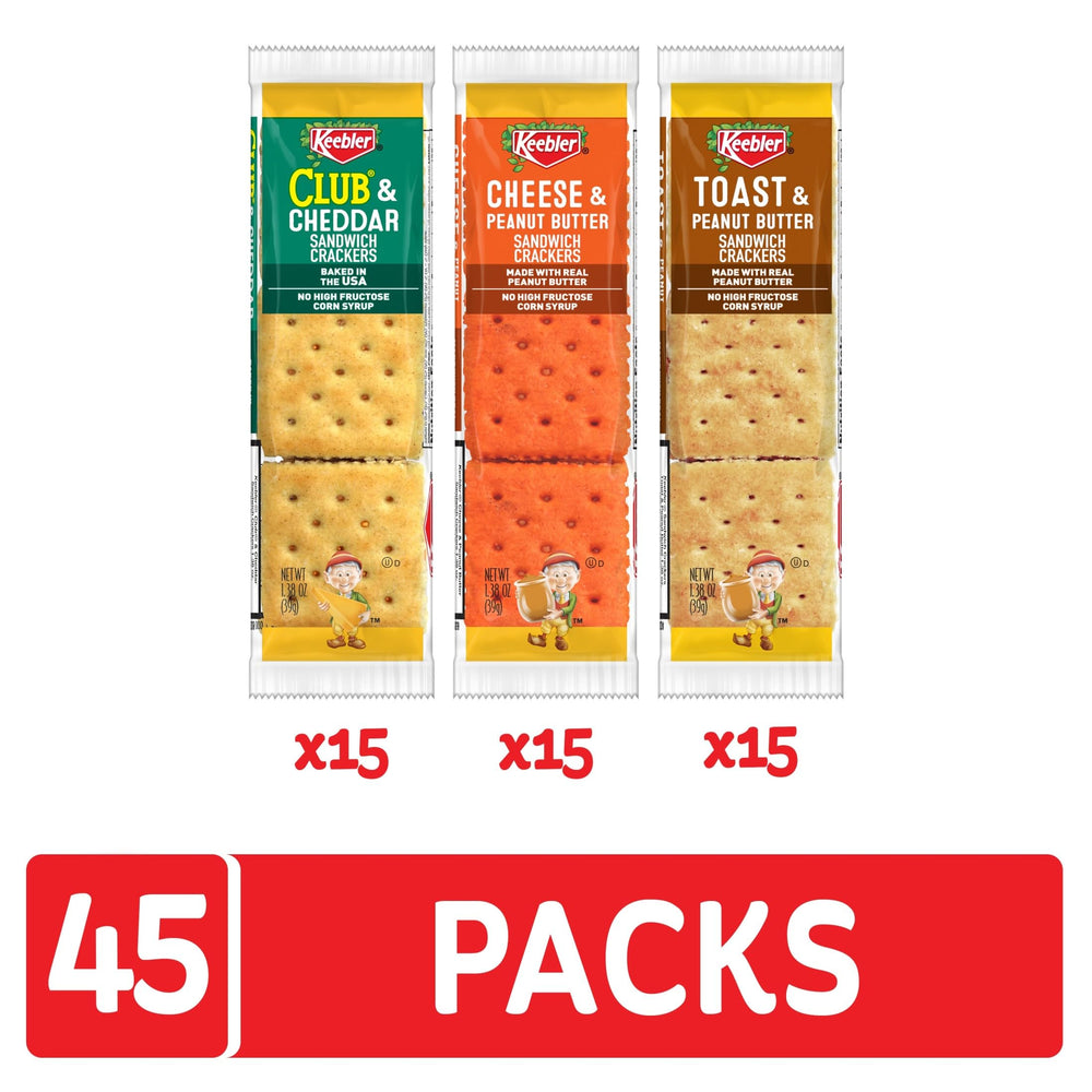 Keebler Toast and Peanut Butter crackers with crunchy texture and creamy filling