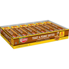Keebler Toast & Peanut Butter Sandwich Crackers pack front, ideal for quick school lunches.