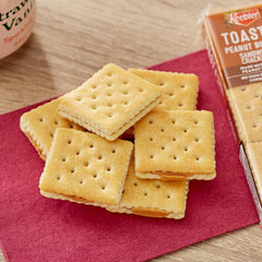 Keebler Toast & Peanut Butter Crackers sleeve detail, snack-ready and portable.