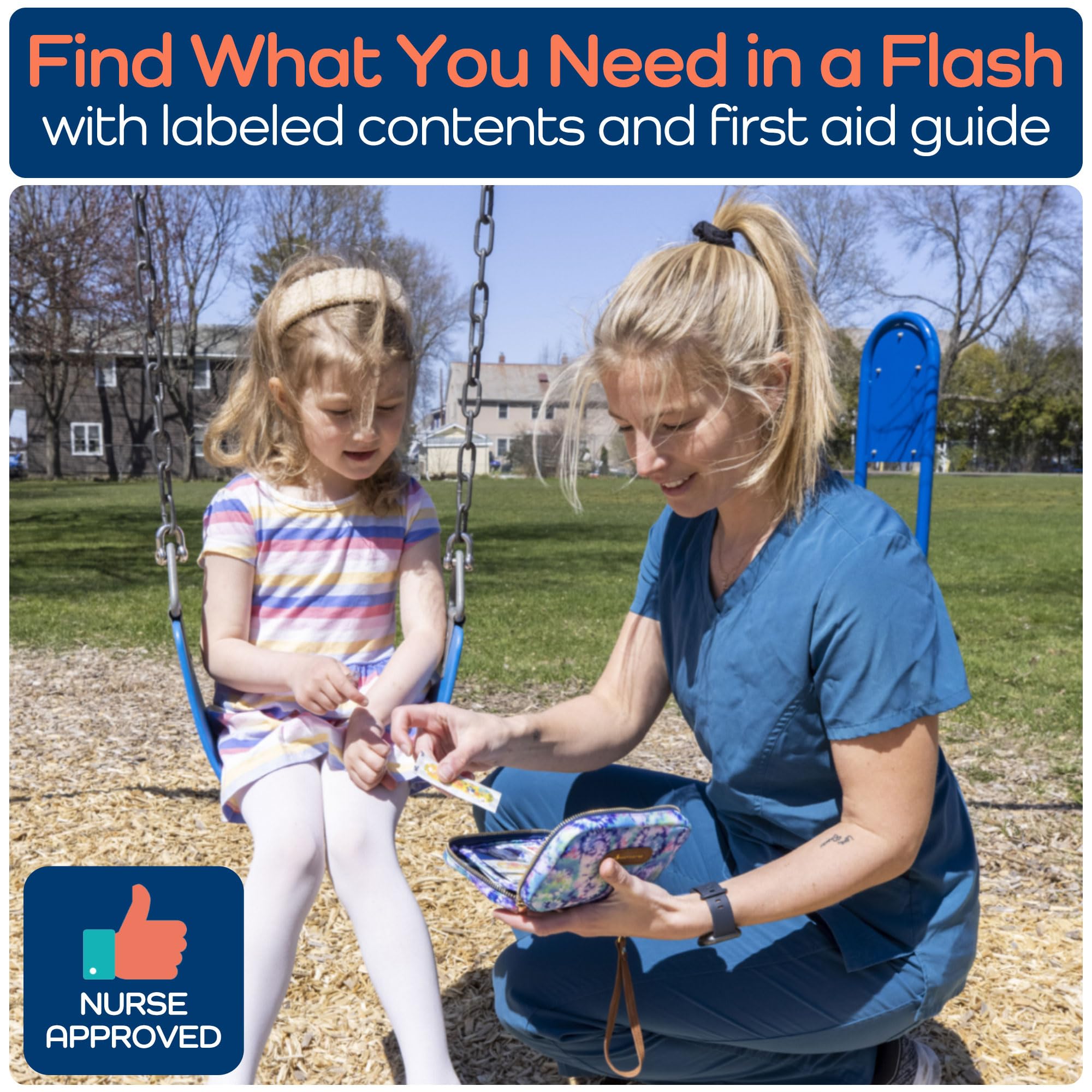 KEEP>GOING kids first aid kit use scenarios highlighting on-the-go readiness.