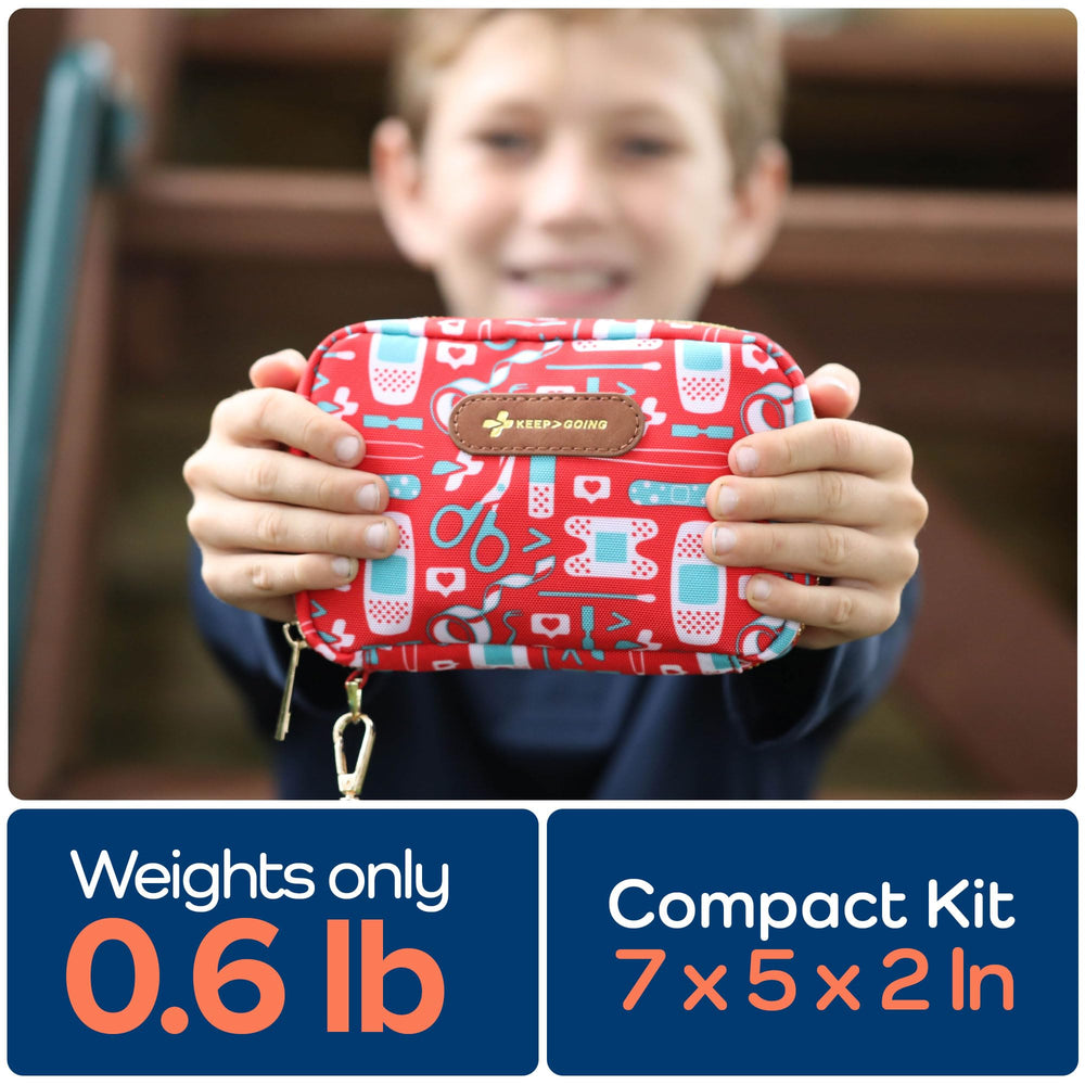 KEEP>GOING mini travel-size kit designed for light packing.