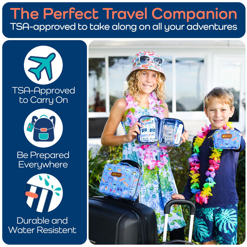KEEP>GOING KeepGoing travel kit fits diaper bag, compact design for parents on the go.