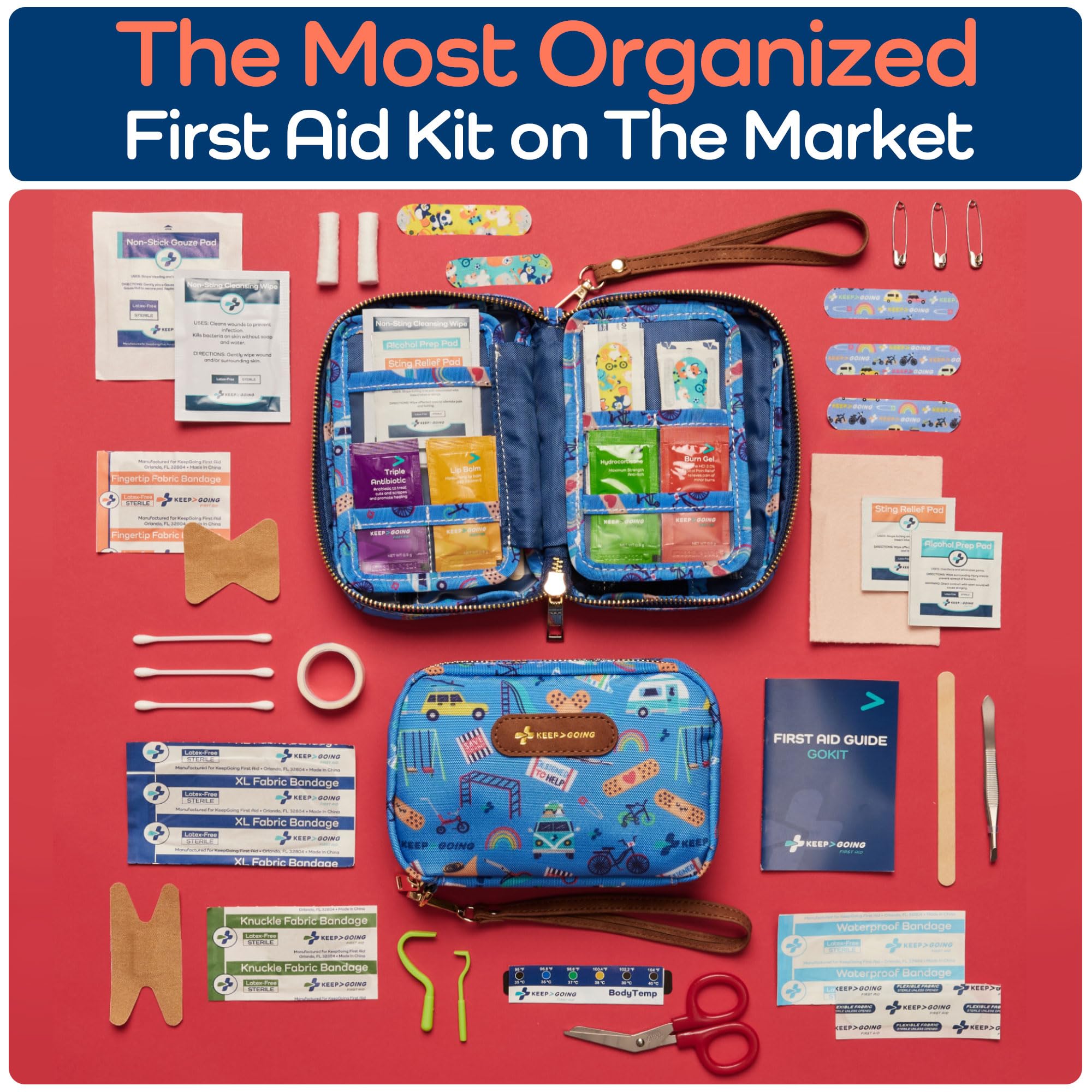 KEEP>GOING TSA-approved mini kit ideal for carry-on travel storage.