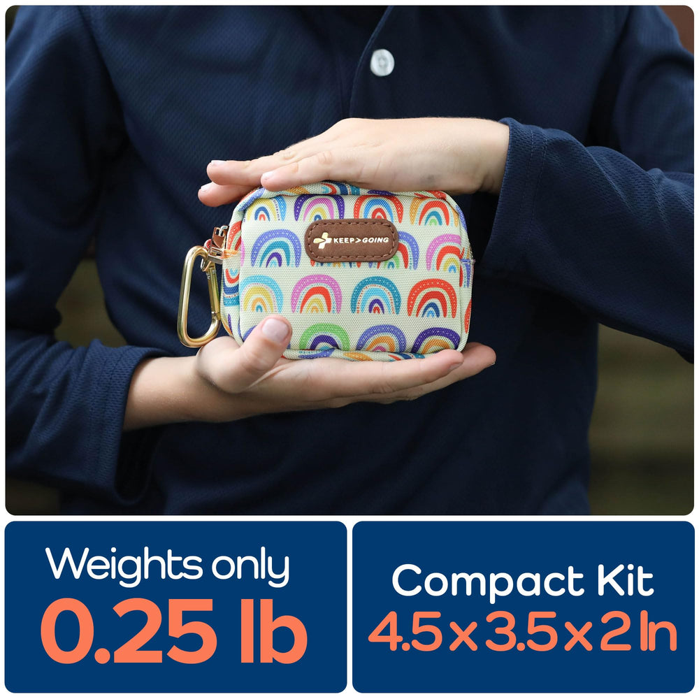 KEEP>GOING water-resistant case protects contents during travel