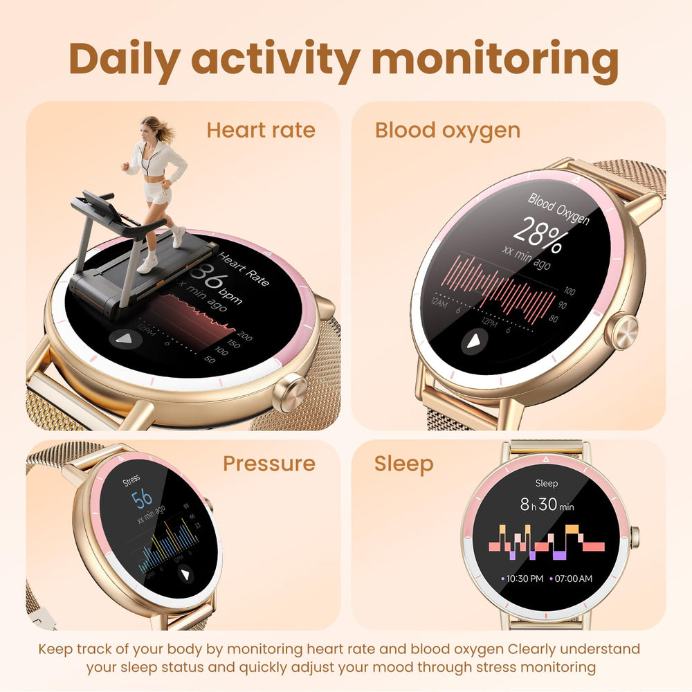 KEEPONFIT watch screen displays heart rate data for precise health monitoring