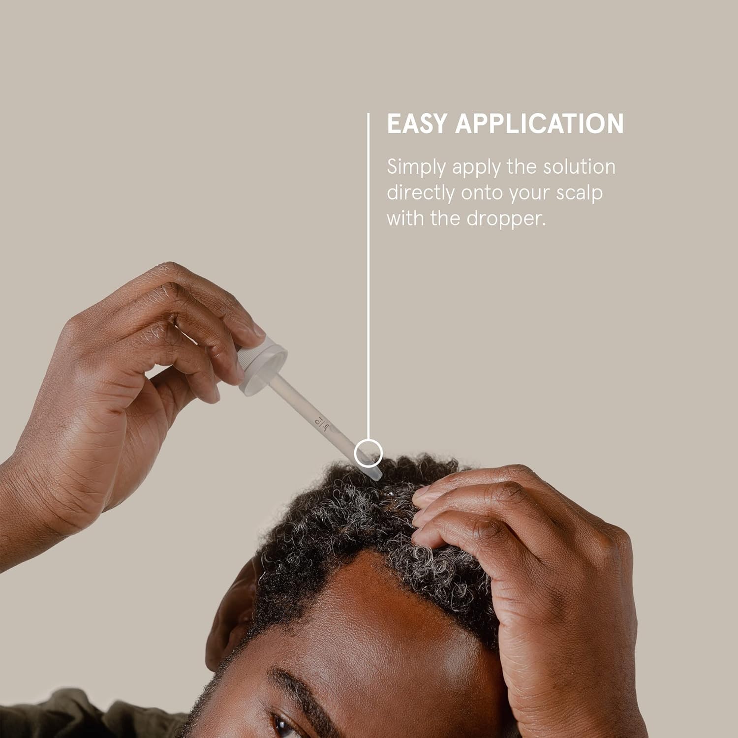 Keeps unscented Minoxidil solution bottle for convenient daily use