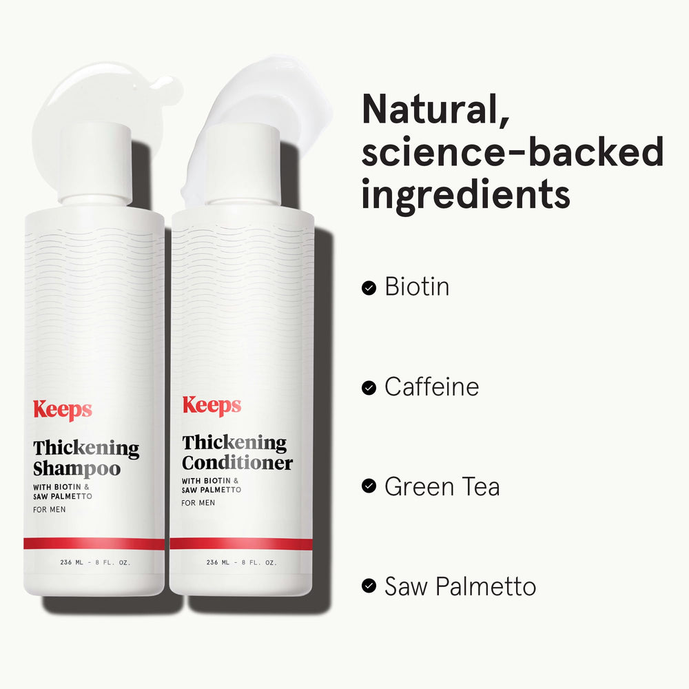 Keeps Shampoo texture close-up showing cleansing and volume boost.