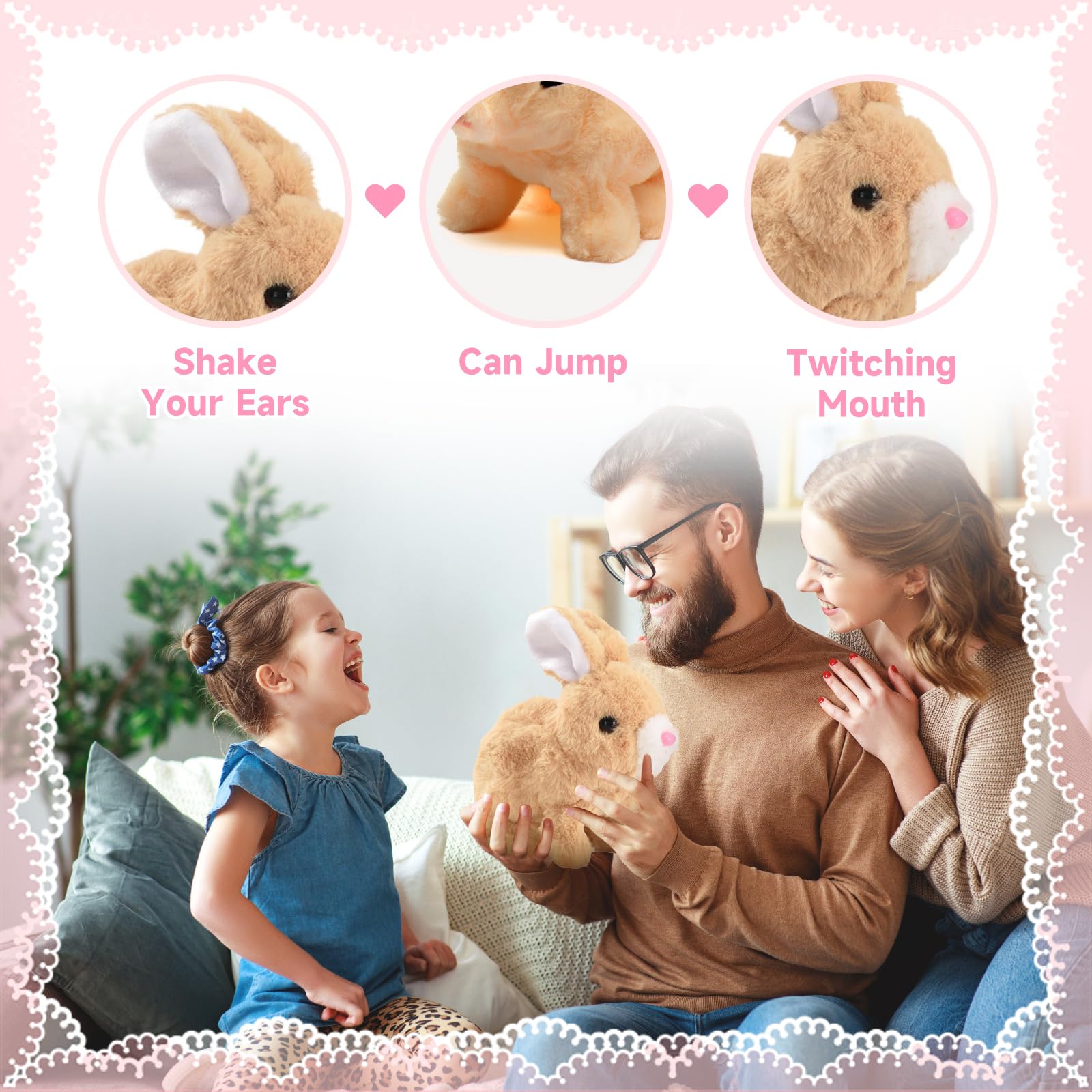 KEHOO Bunny with pull back action sparks active play and coordination
