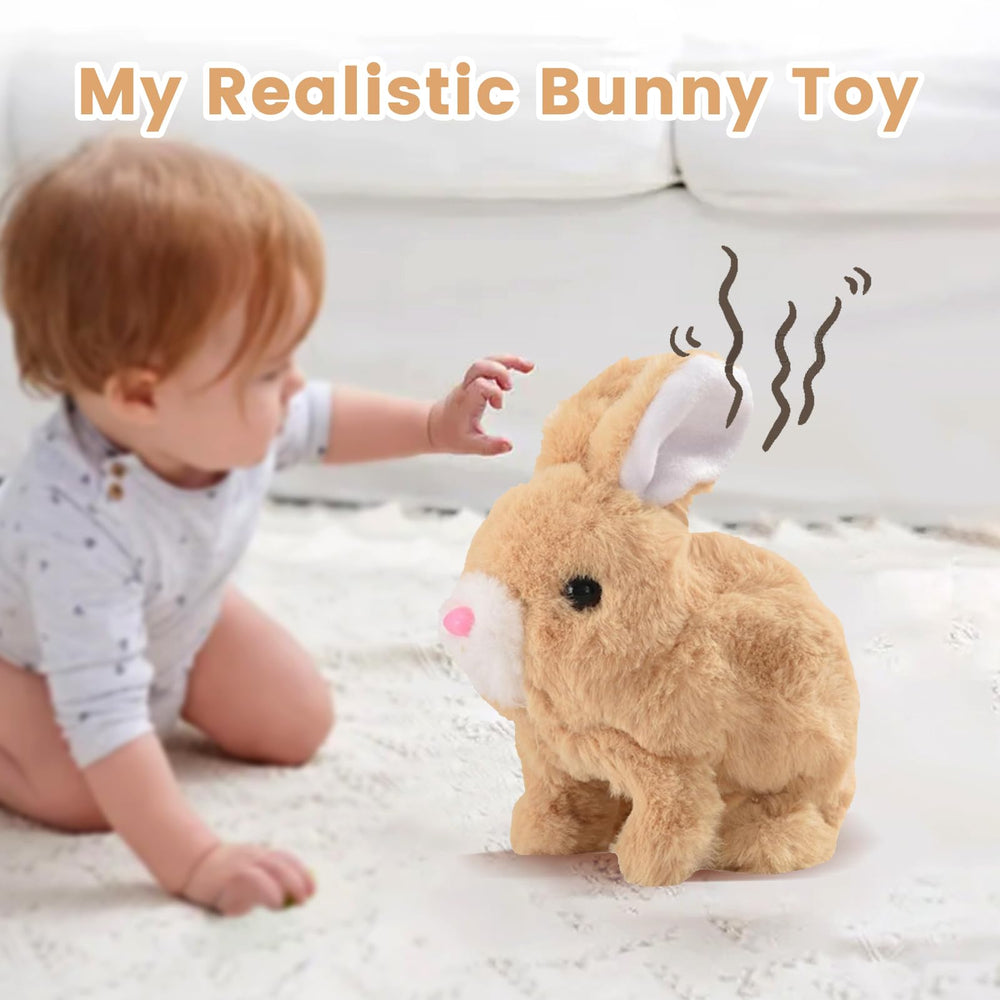 KEHOO Bunny with sounds and movements engages imagination without batteries