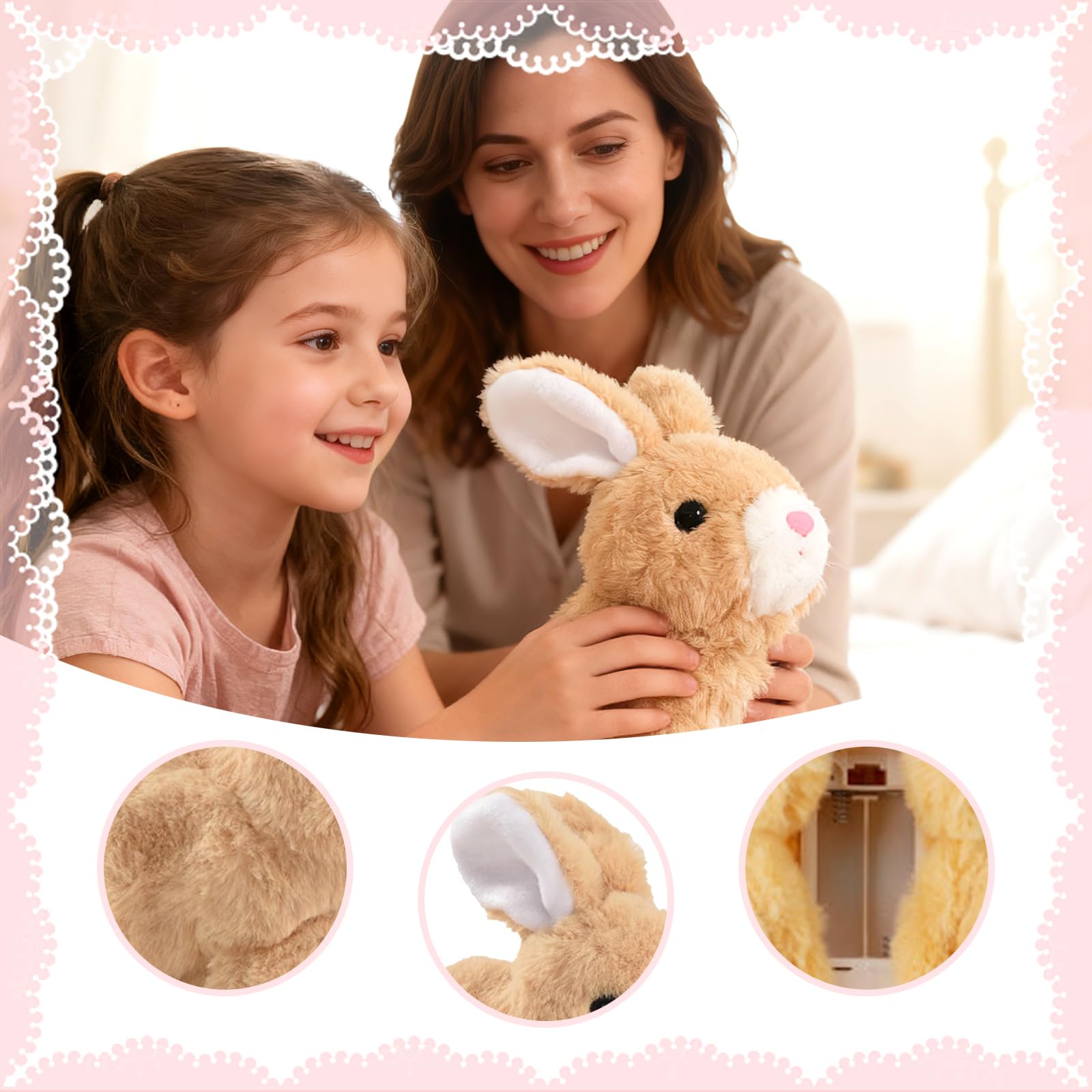 KEHOO Bunny with twitching mouth and nose adds expressive pretend play