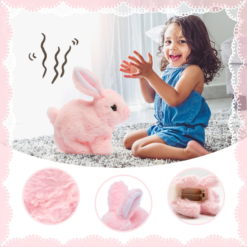 KEHOO hopping bunny toy with lifelike eyes sparks imaginative storytelling.